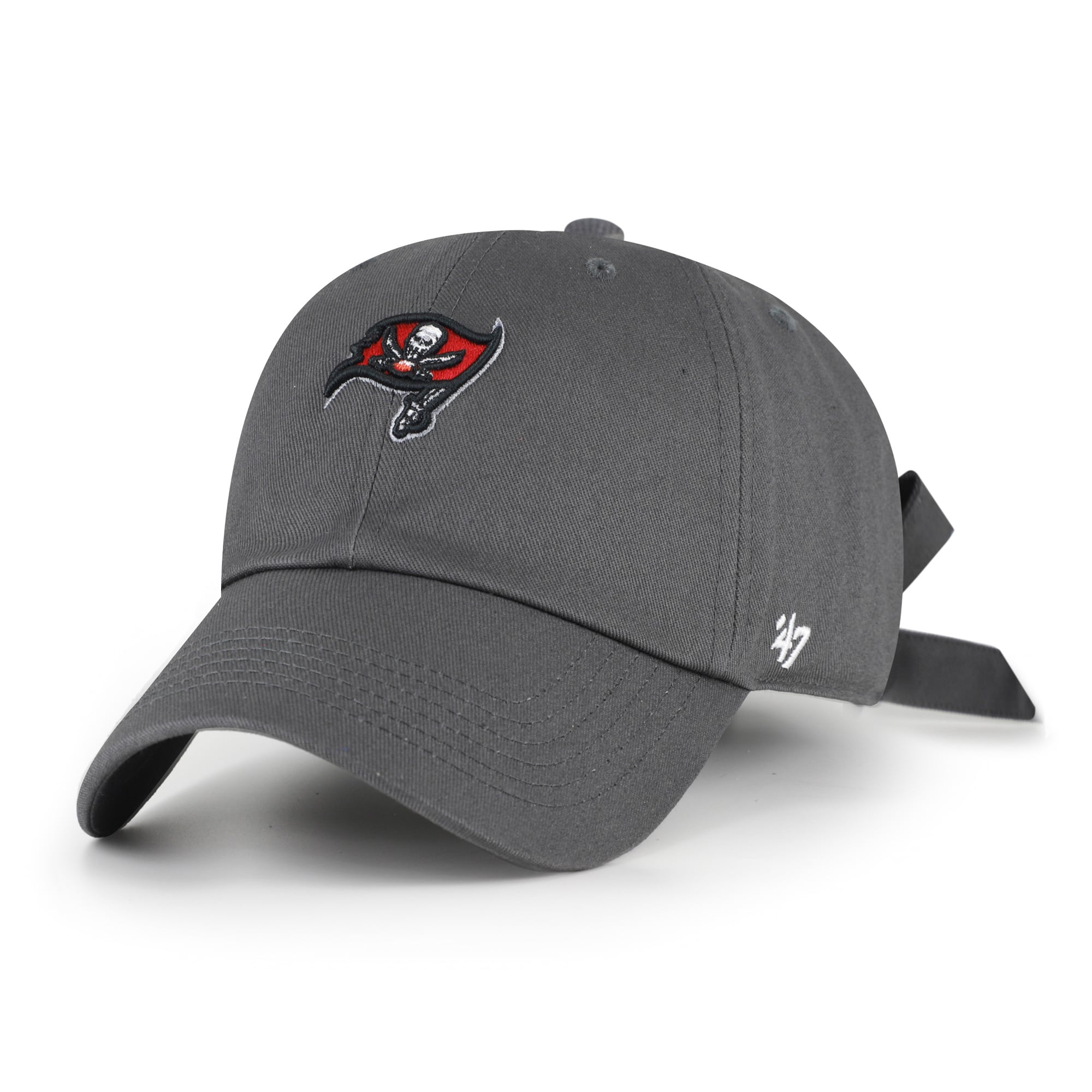 Women's '47 Graphite Tampa Bay Buccaneers Bow Back Clean Up Adjustable Hat