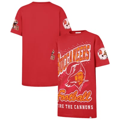  Tampa Bay Buccaneers '47 Women's Oversized Gemstone Swash T-Shirt Dress - Red