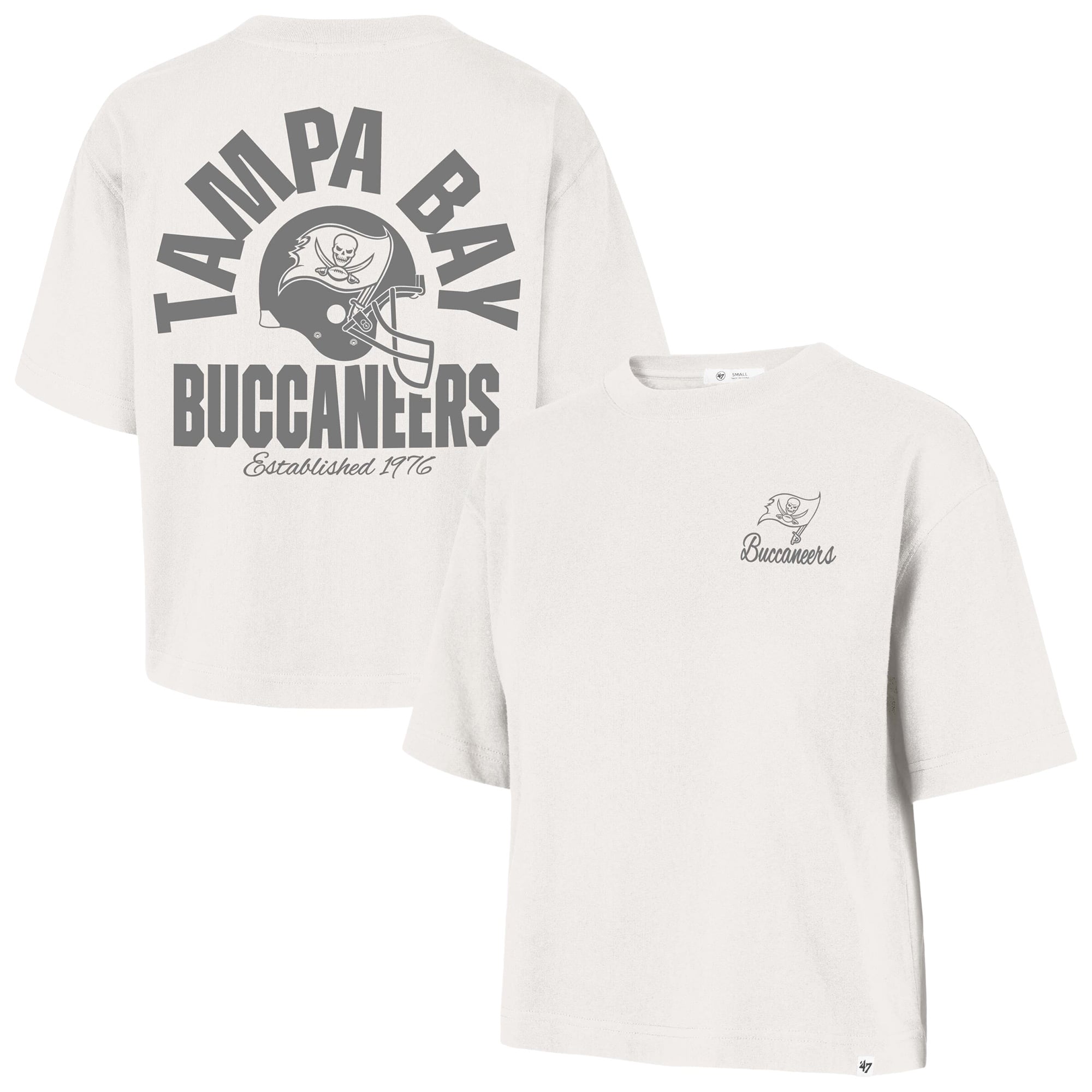 Women's '47 Stone Tampa Bay Buccaneers Photon Dust Foundational Reed City T-Shirt
