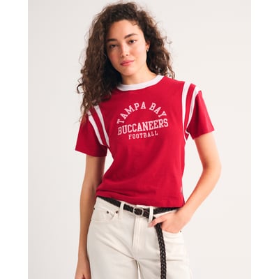Tampa Bay Buccaneers Abercrombie & Fitch Women's Varsity T-Shirt - Red