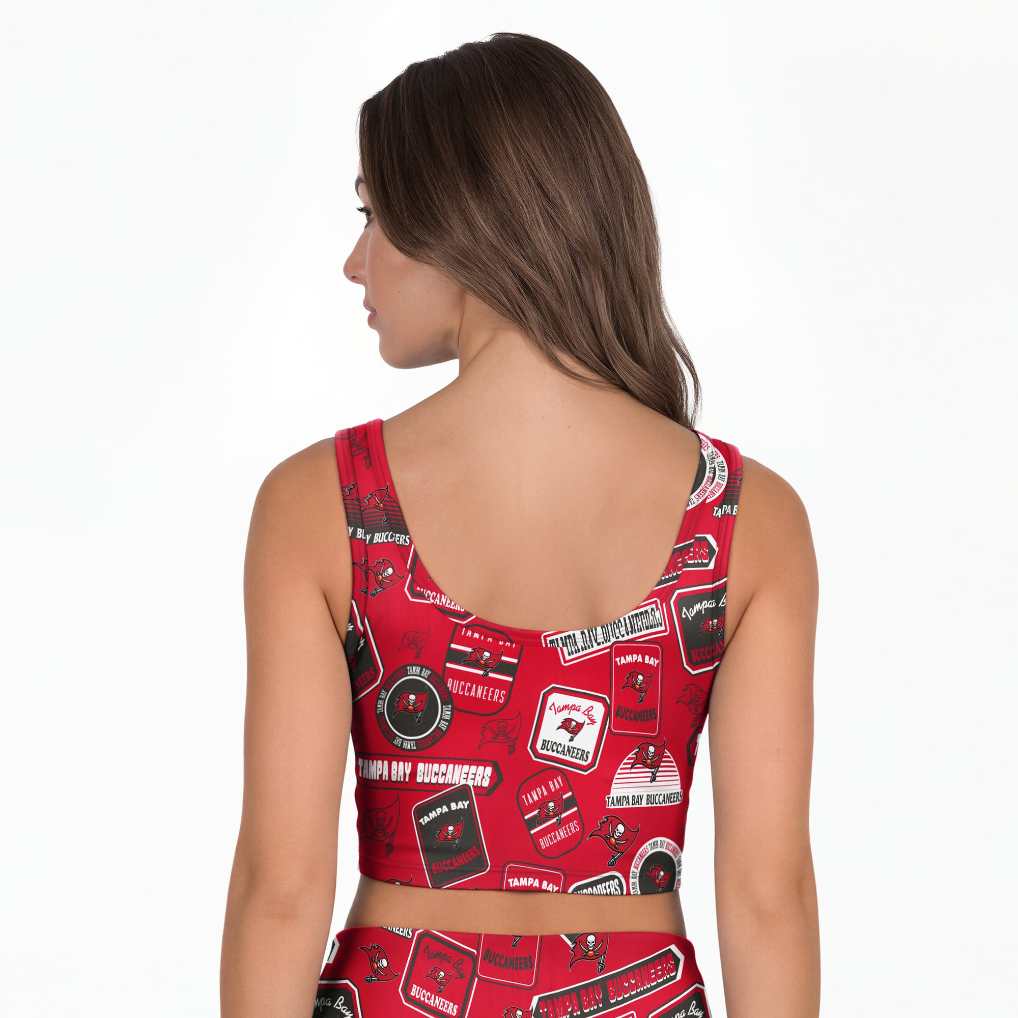 Women's Concepts Sport Red Tampa Bay Buccaneers Grady Allover Print Bralette