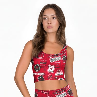 Tampa Bay Buccaneers Concepts Sport Women's Grady Allover Print Bralette - Red
