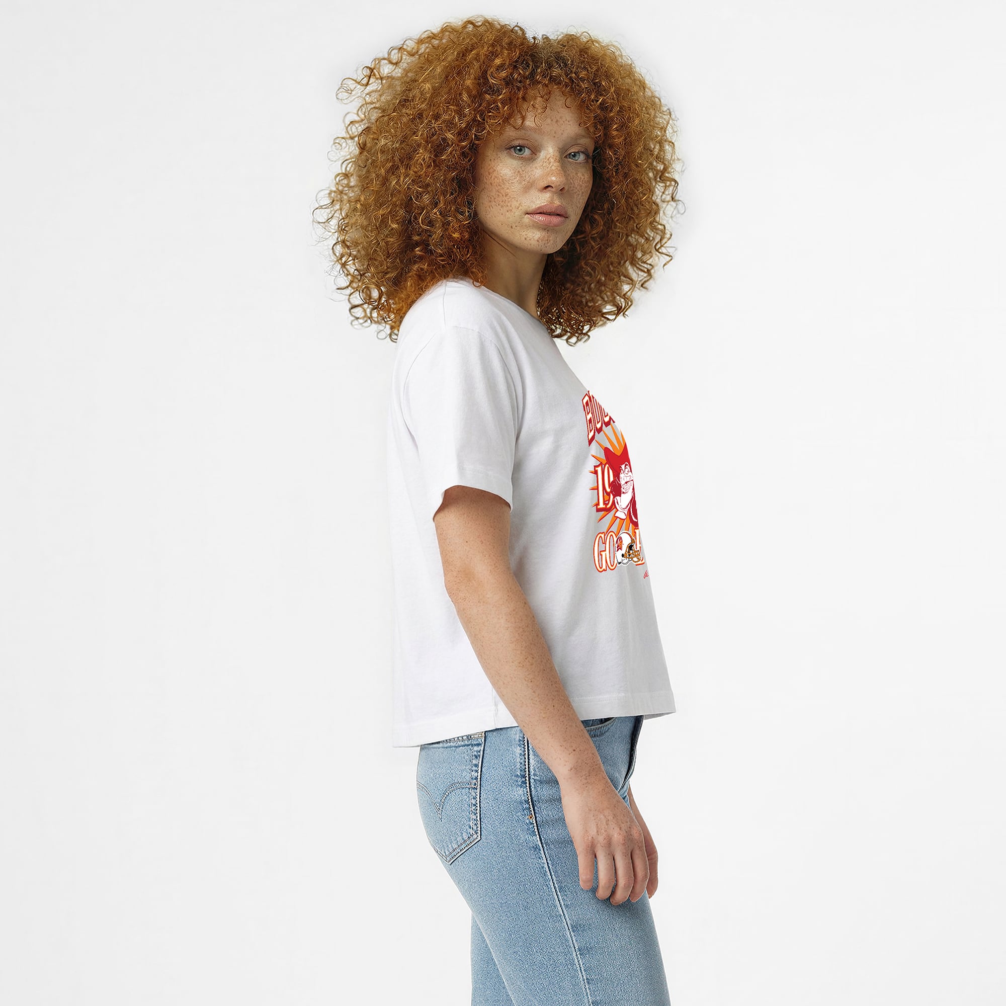 Women's Disney x Champion White Tampa Bay Buccaneers Captain Hook All-Star T-Shirt