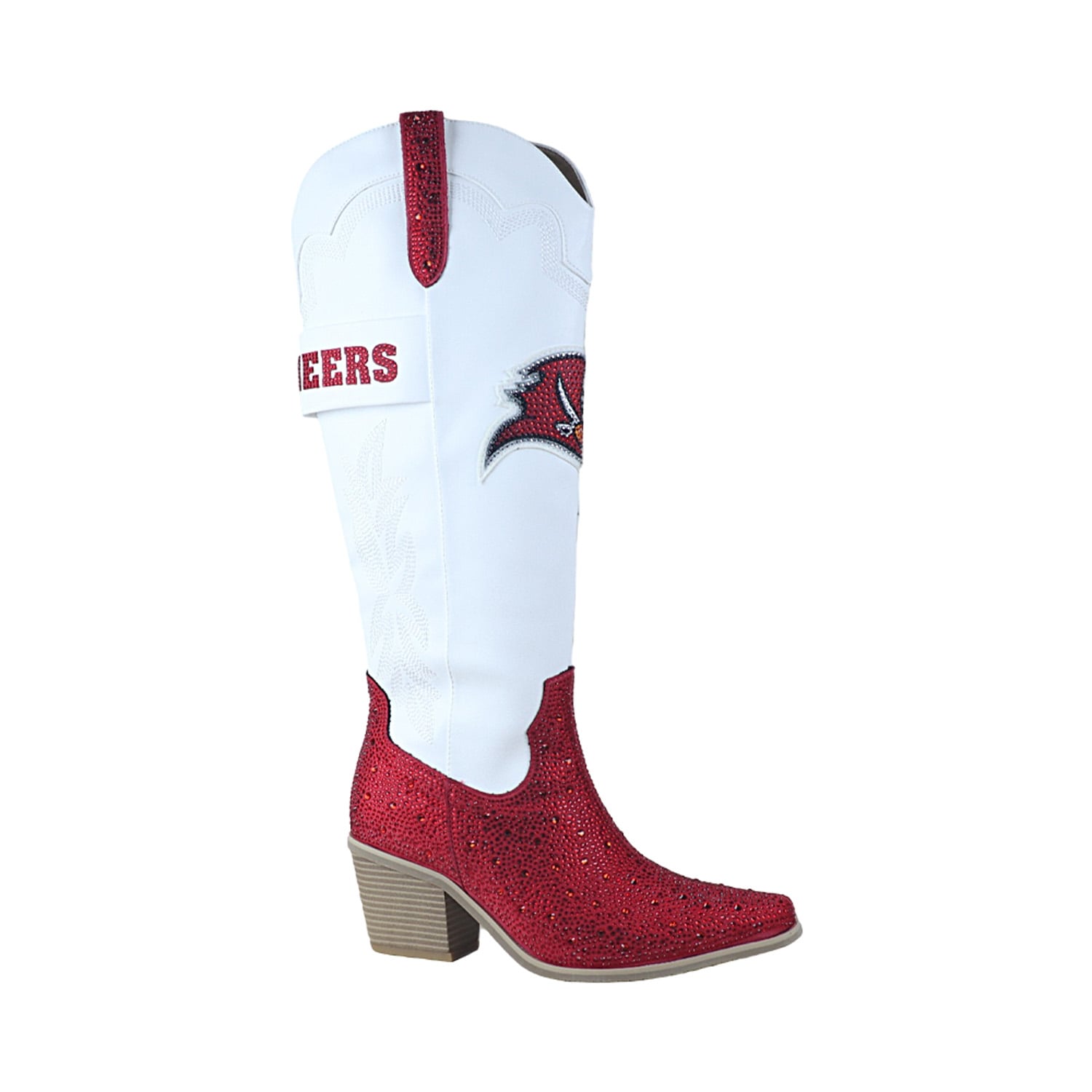 Bottes de cowboy FABGATING pour femmes par Cuce White Tampa Bay Buccaneers Crystal