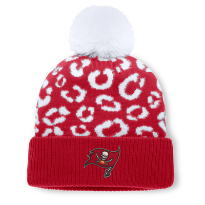 Tampa Bay Buccaneers Fanatics Women's Blur Cuffed Knit Hat with Pom - Red