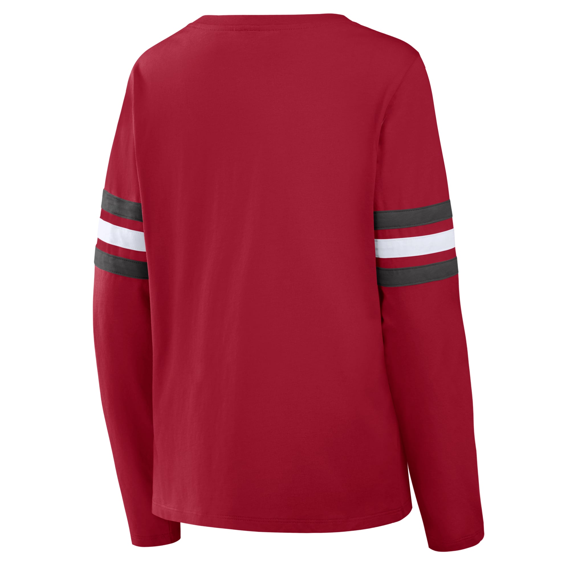 T-shirt à manches longues lacets Fanatics Red Tampa Bay Buccaneers pour femmes