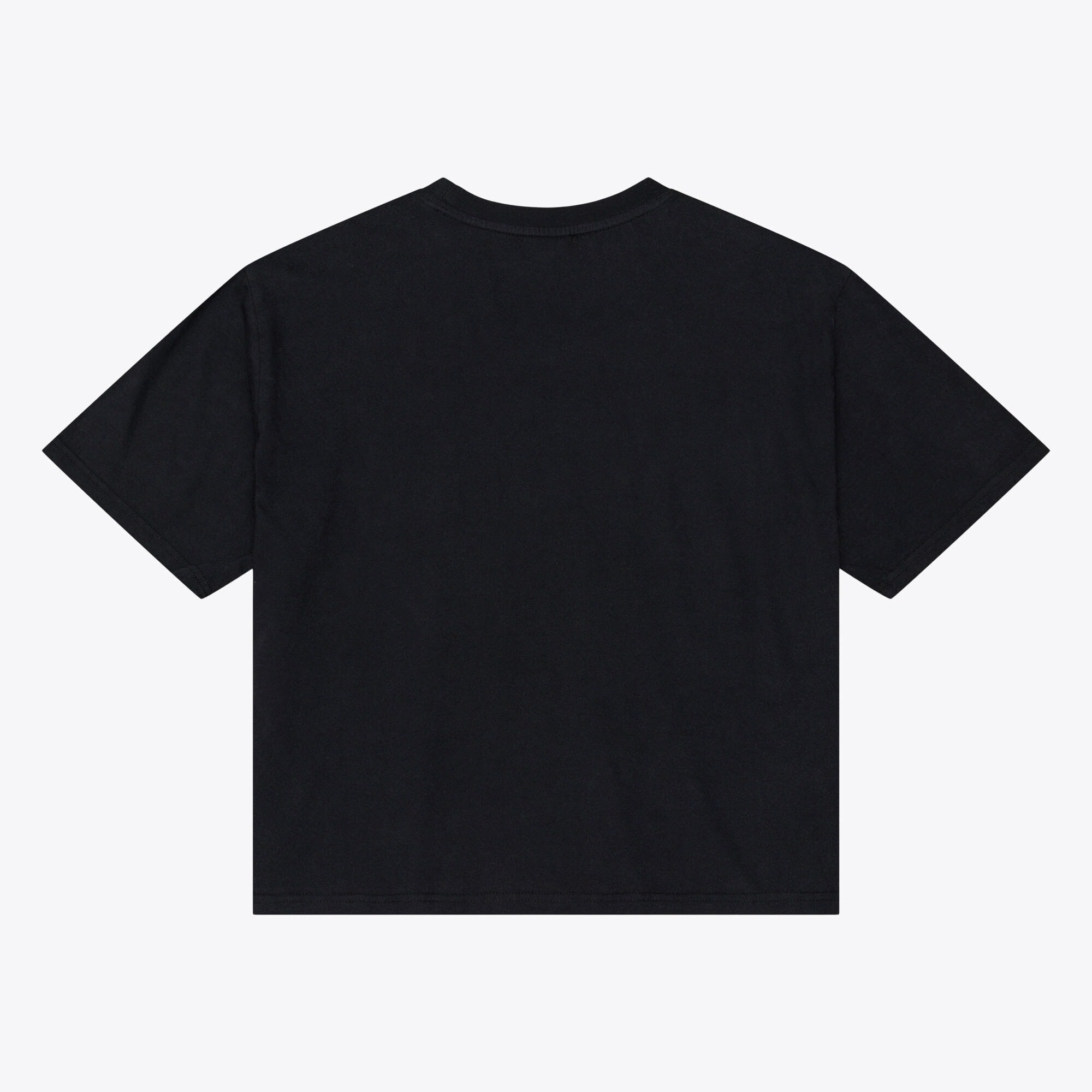 Women's Mitchell & Ness Black Tampa Bay Buccaneers Core Essentials Micro Logo Boxy Crop T-Shirt