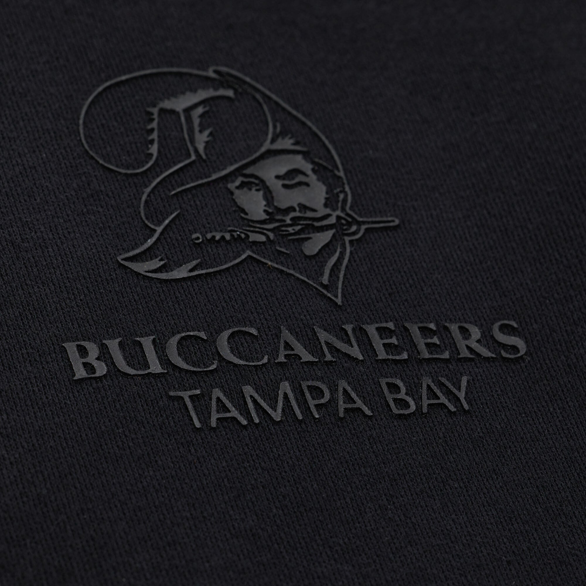 Women's Mitchell & Ness Black Tampa Bay Buccaneers Core Essentials Micro Logo Fleece Sweatshirt