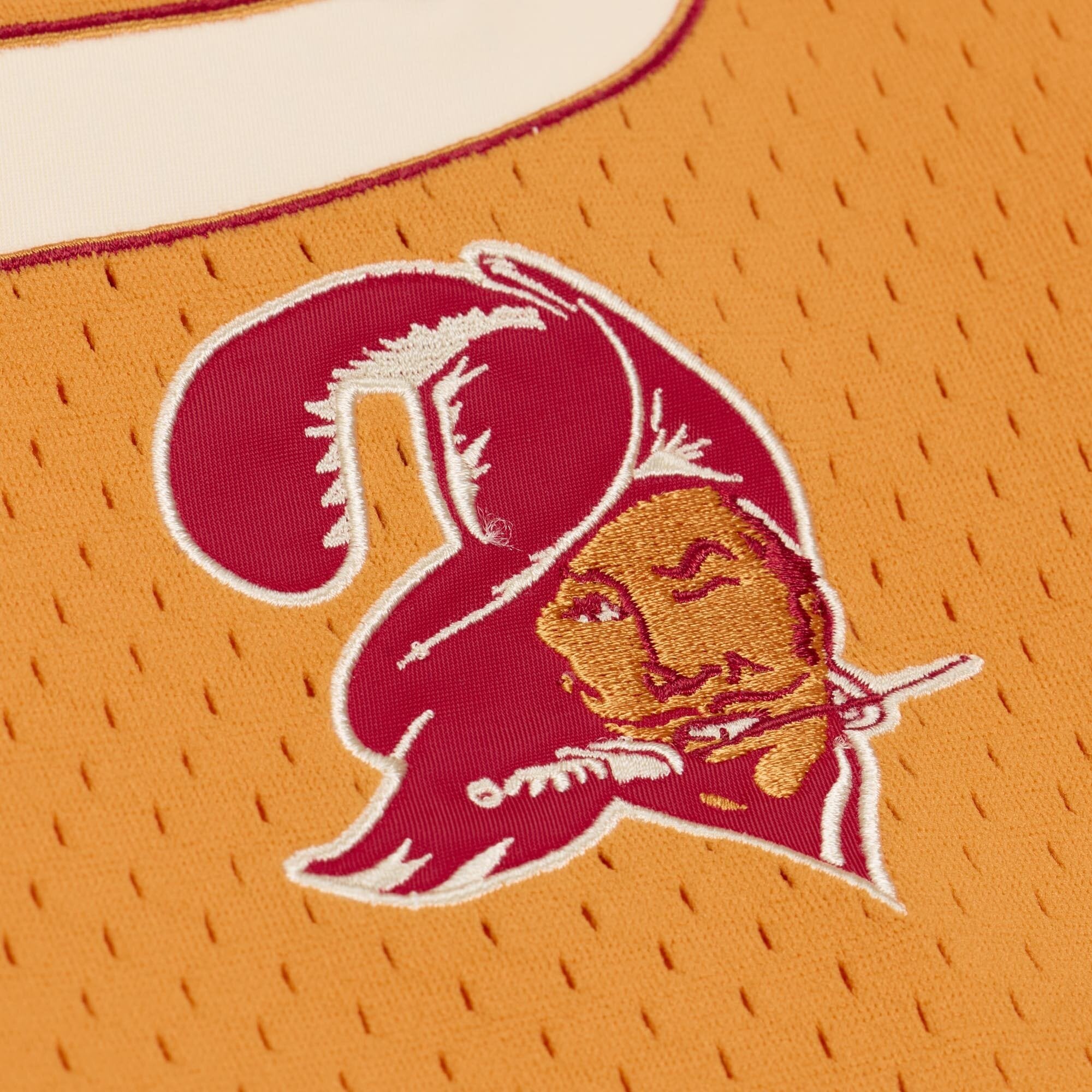 Maillot de baseball rétro Roots orange des Buccaneers Tampa Bay pour femmes Mitchell & Ness