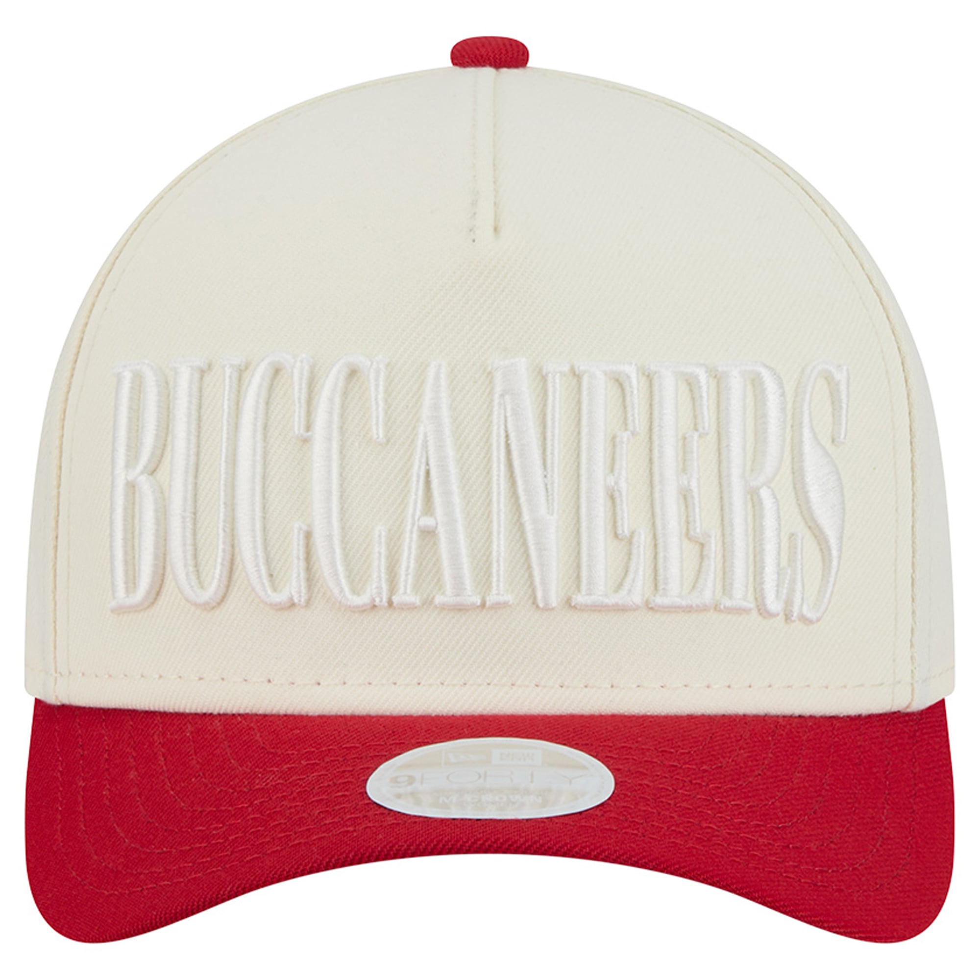 Casquette ajustable New Era crème/rouge Tampa Bay Buccaneers 9FORTY pour femme