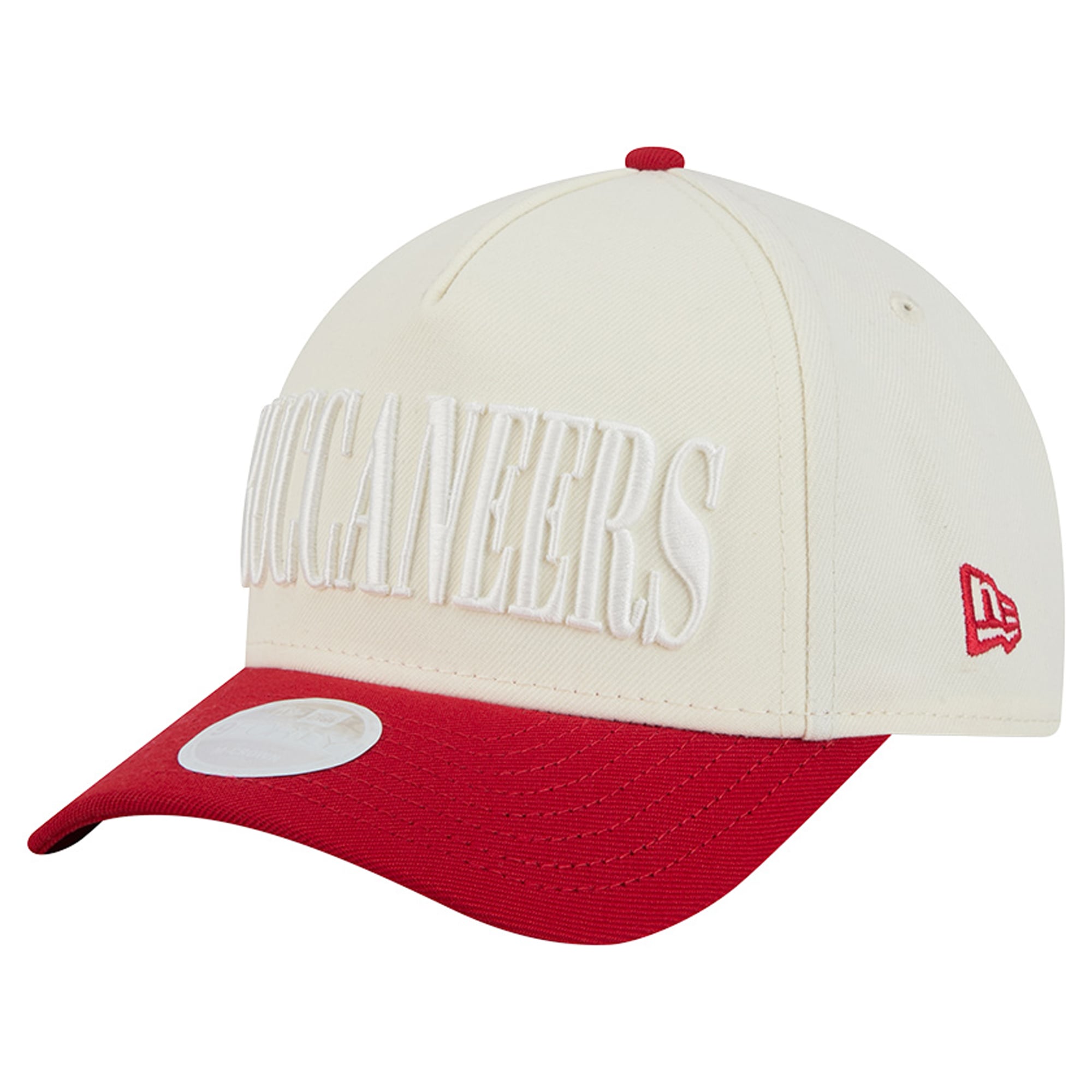 Casquette ajustable New Era crème/rouge Tampa Bay Buccaneers 9FORTY pour femme