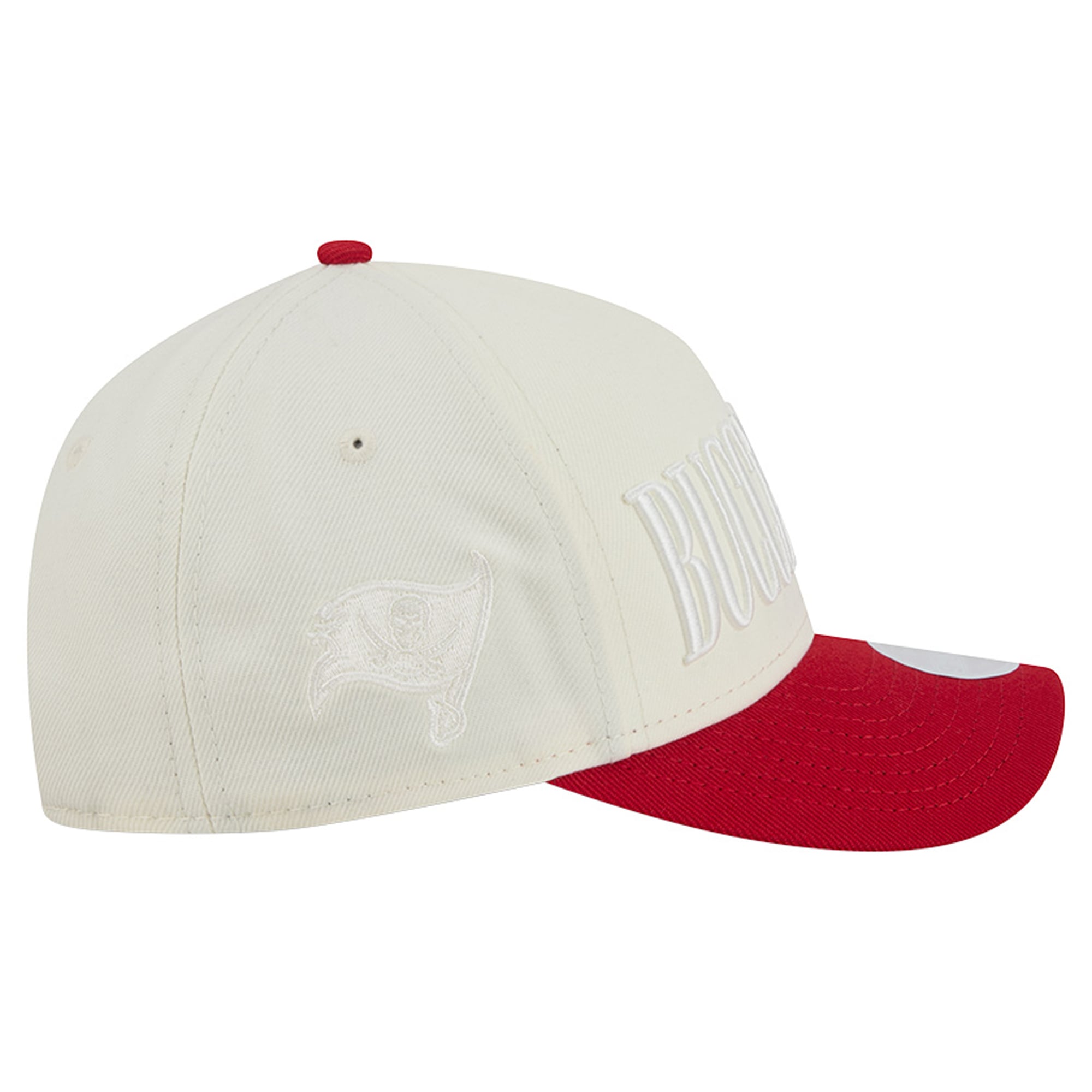 Casquette ajustable New Era crème/rouge Tampa Bay Buccaneers 9FORTY pour femme
