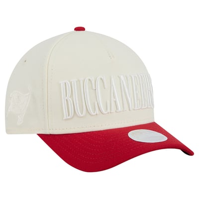 Tampa Bay Buccaneers New Era Women's Tonal A-Frame 9FORTY Adjustable Hat - Cream/Red