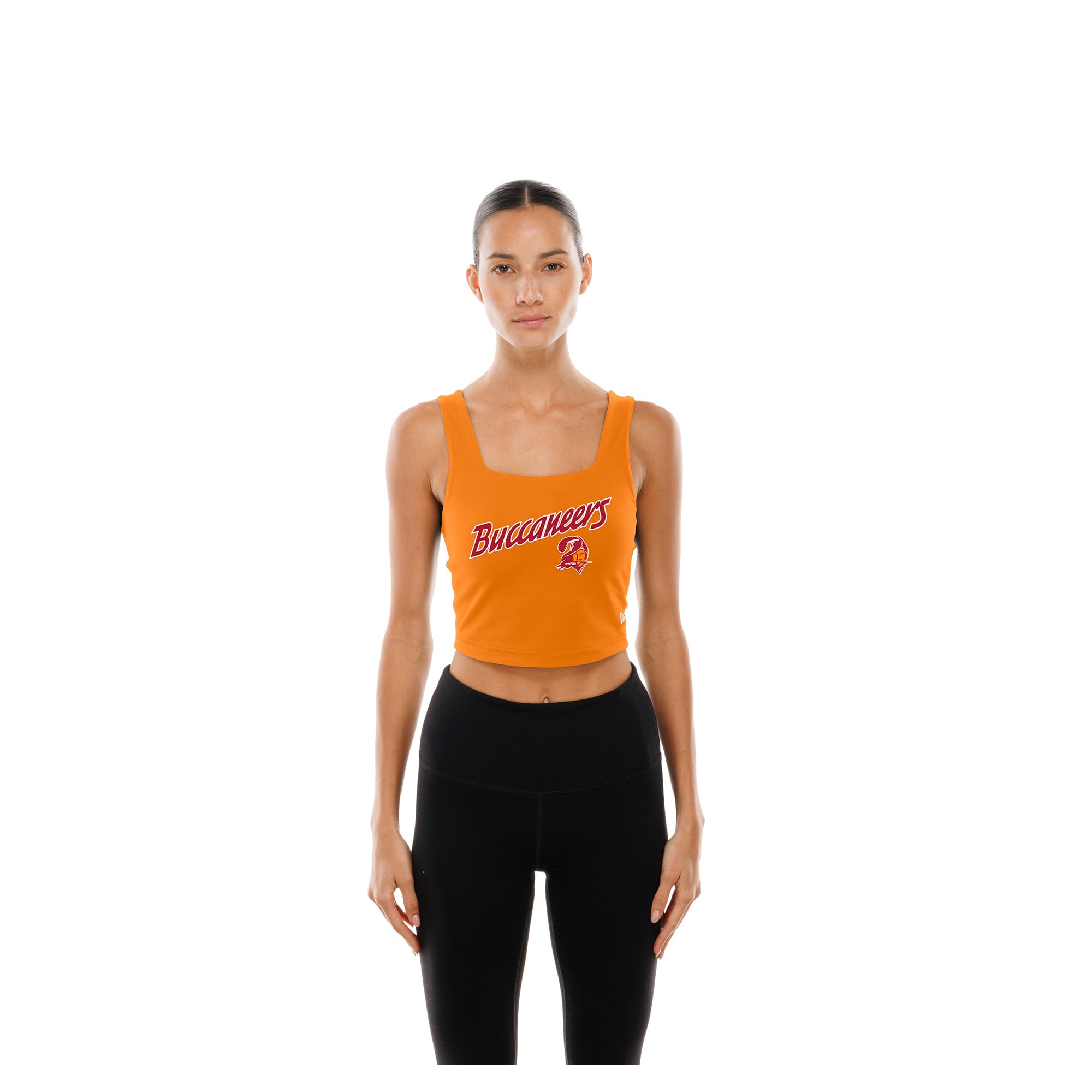 Débardeur court réversible New Era orange/rouge Tampa Bay Buccaneers pour femme