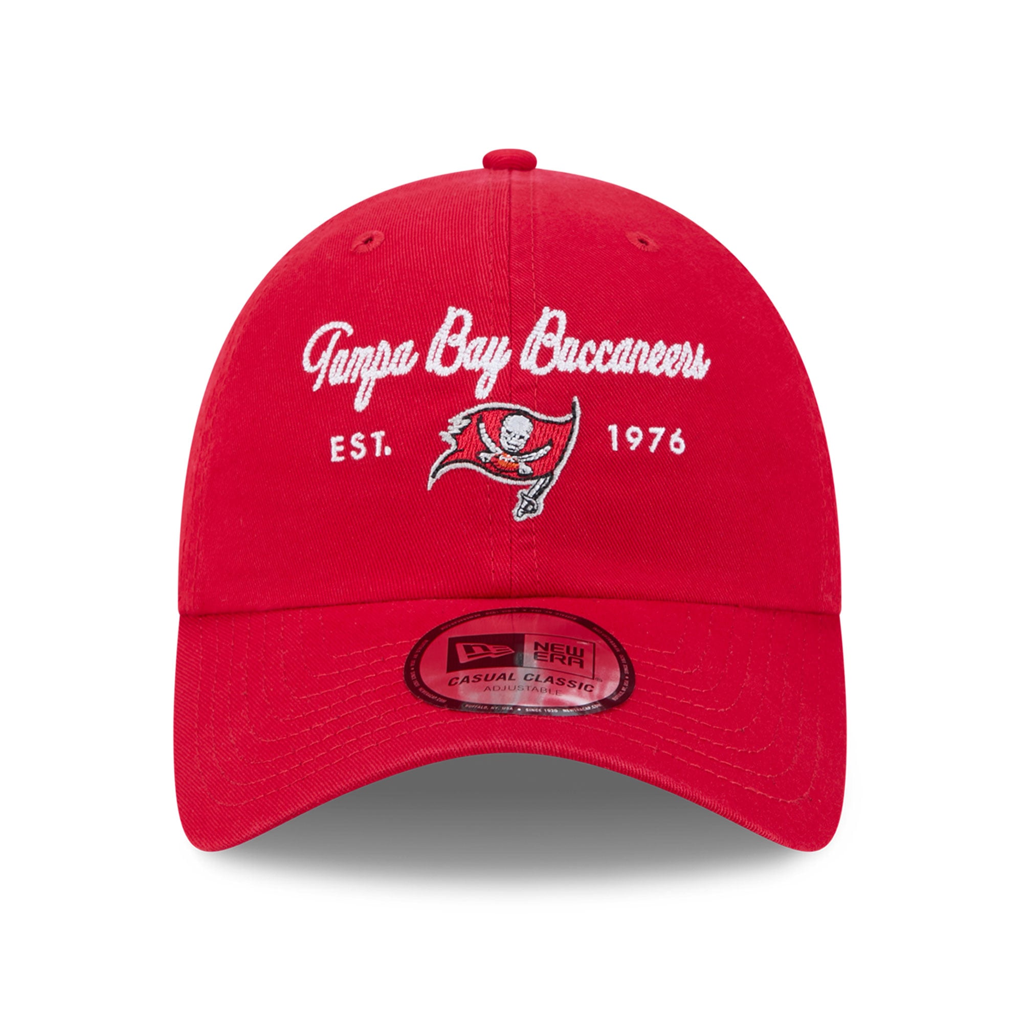 Casquette New Era rouge Tampa Bay Buccaneers pour femme, style classique décontracté et ajustable