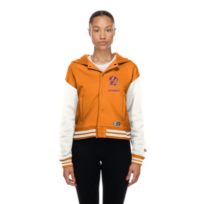  Tampa Bay Buccaneers New Era Women's Throwback Full-Snap Hooded Jacket - Orange