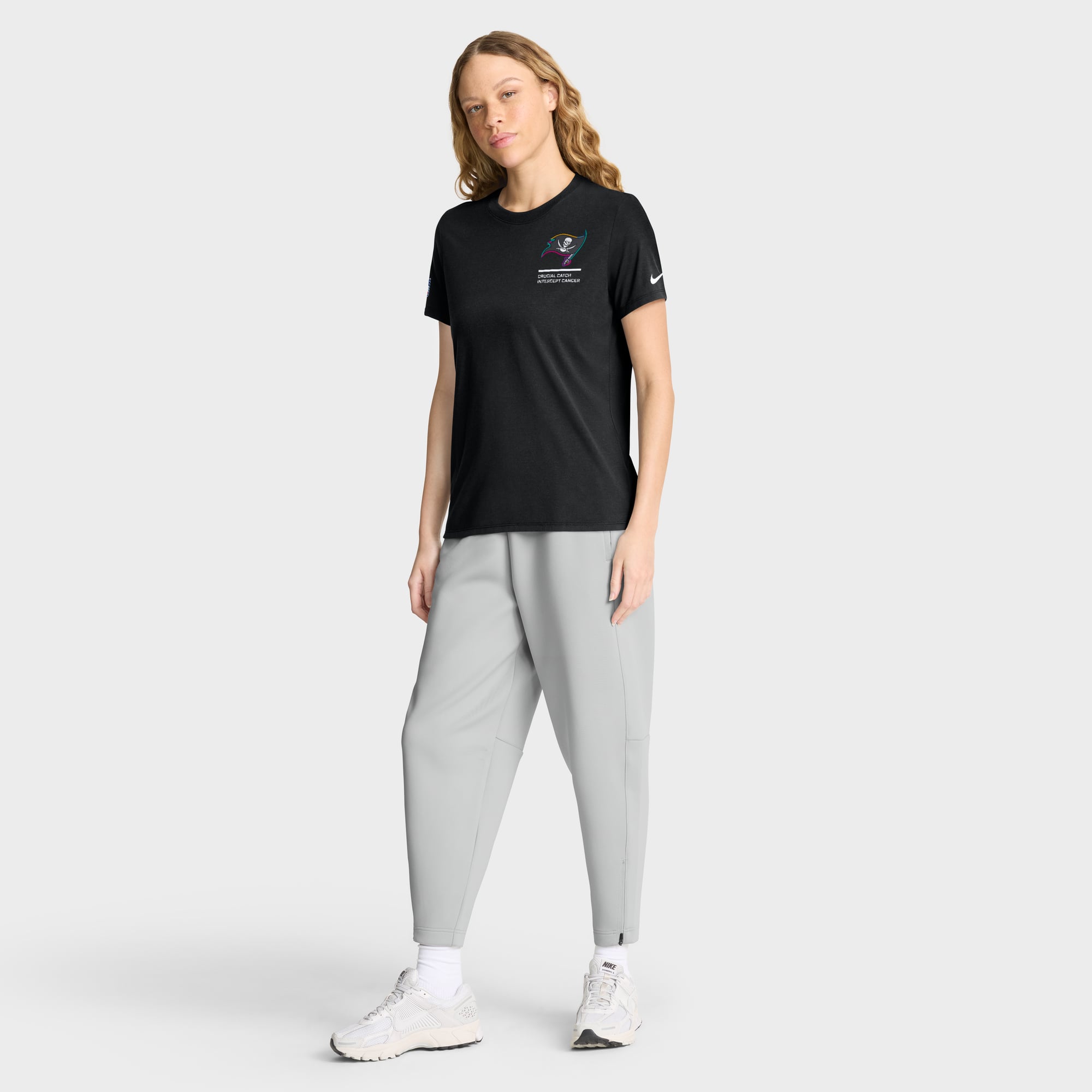 Women's Nike Black Tampa Bay Buccaneers 2025 NFL Crucial Catch Tri-Blend Dri-FIT T-Shirt