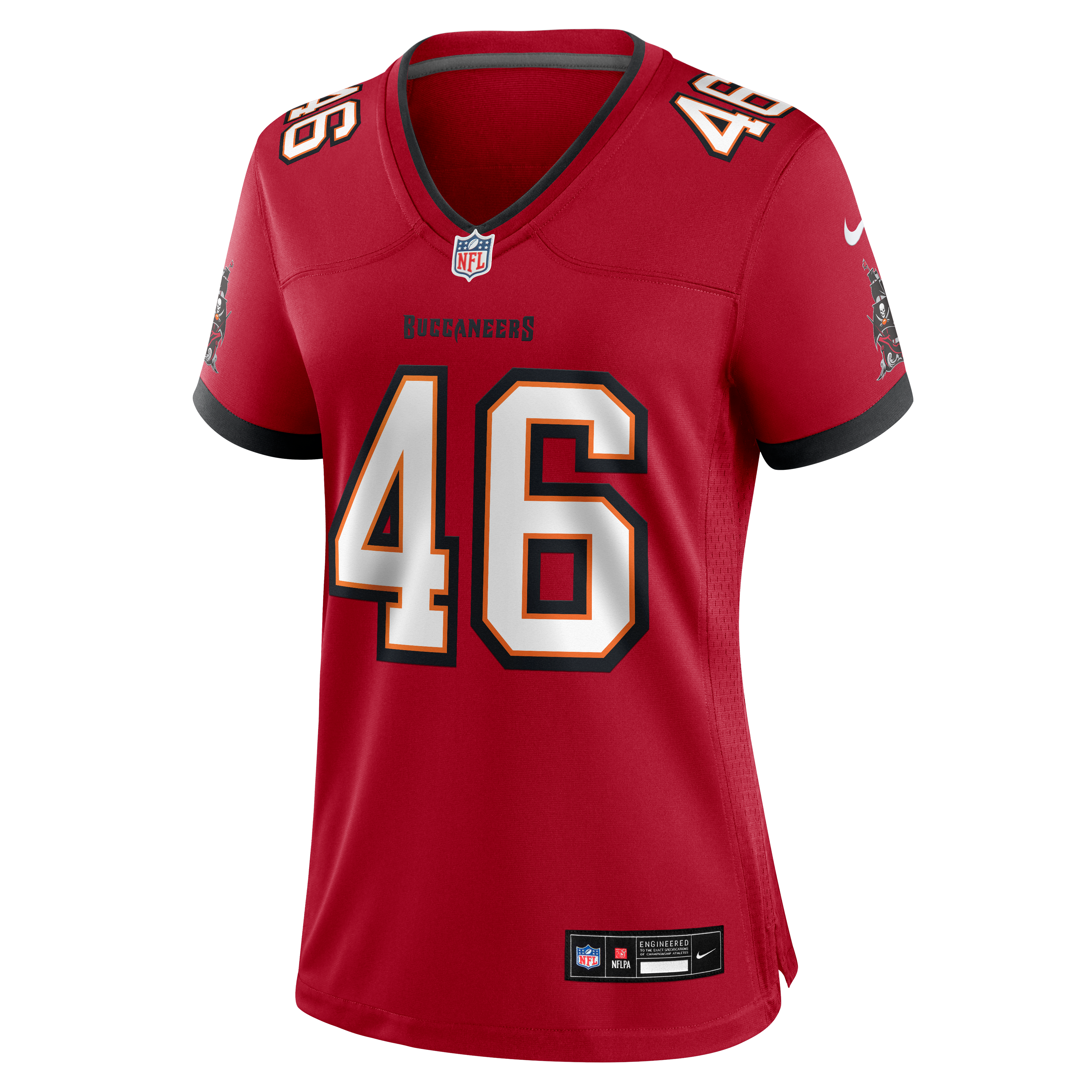 Maillot de match Nike Caden Fordham rouge des Buccaneers Tampa Bay pour femmes