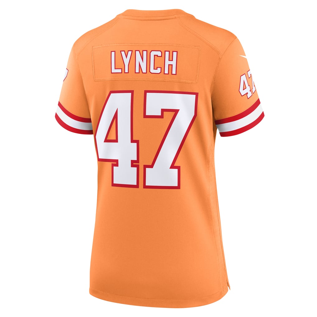 John Lynch Tampa Bay Buccaneers Nike Maillot de jeu pour femme Throwback - Orange