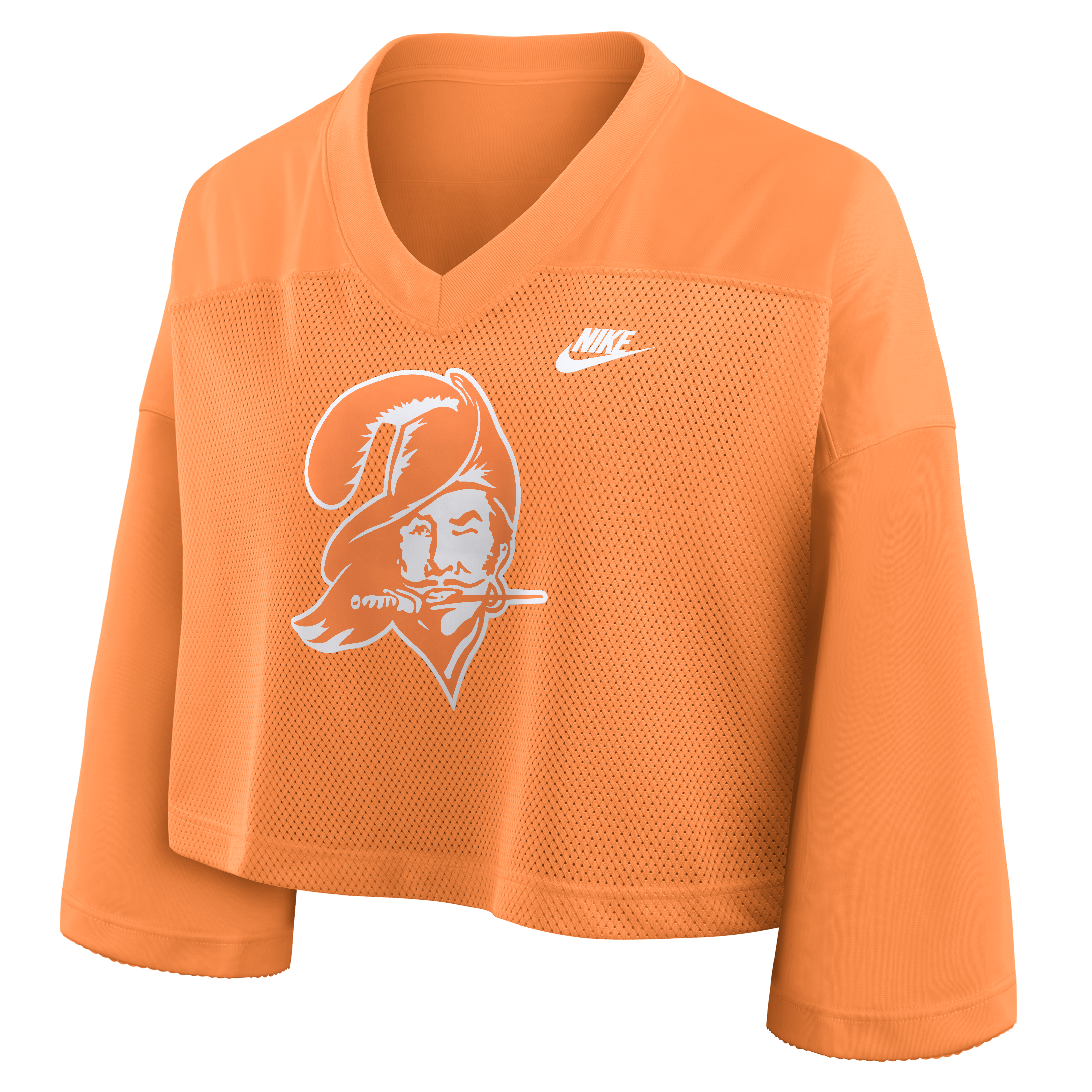 Women's Nike Orange Tampa Bay Buccaneers Rewind Cropped Mesh Dri-FIT Fashion Jersey