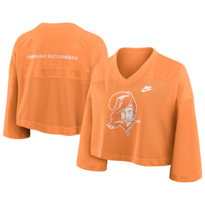 Tampa Bay Buccaneers Nike Women's Rewind Cropped Mesh Dri-FIT Fashion Jersey - Orange