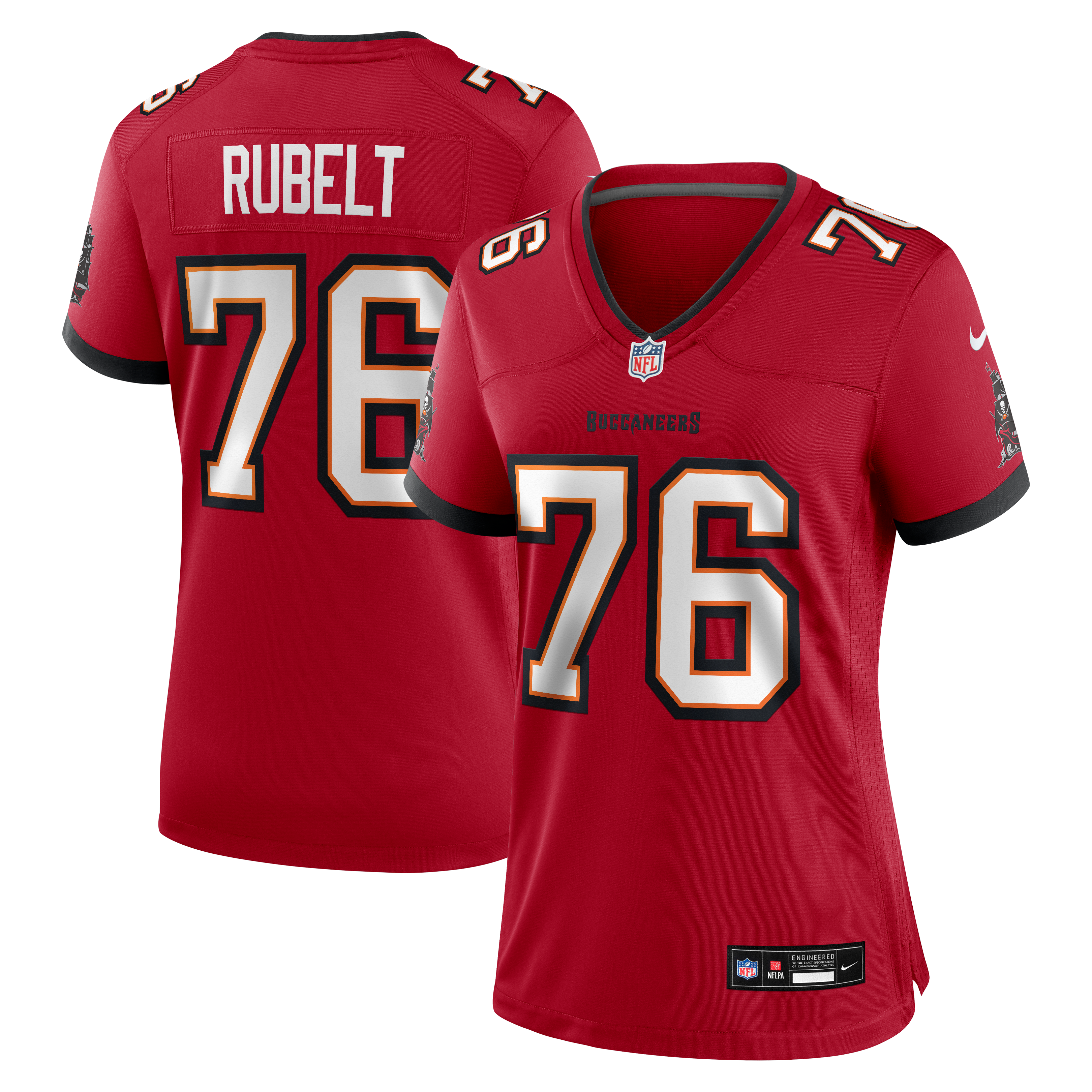 Women's Nike Paul Rubelt Red Tampa Bay Buccaneers Team Game Jersey