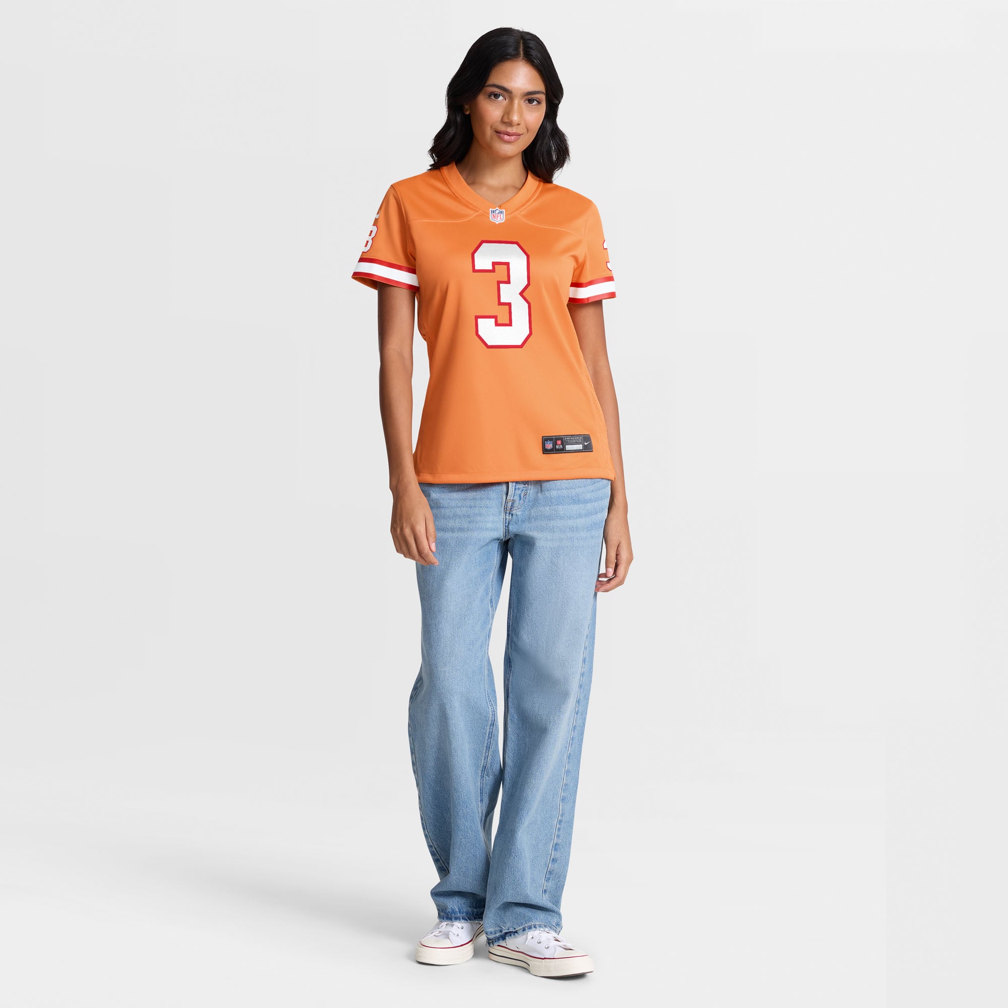Maillot alternatif Nike Rueben Bain Jr. Creamsicle des Buccaneers de Tampa Bay pour femmes
