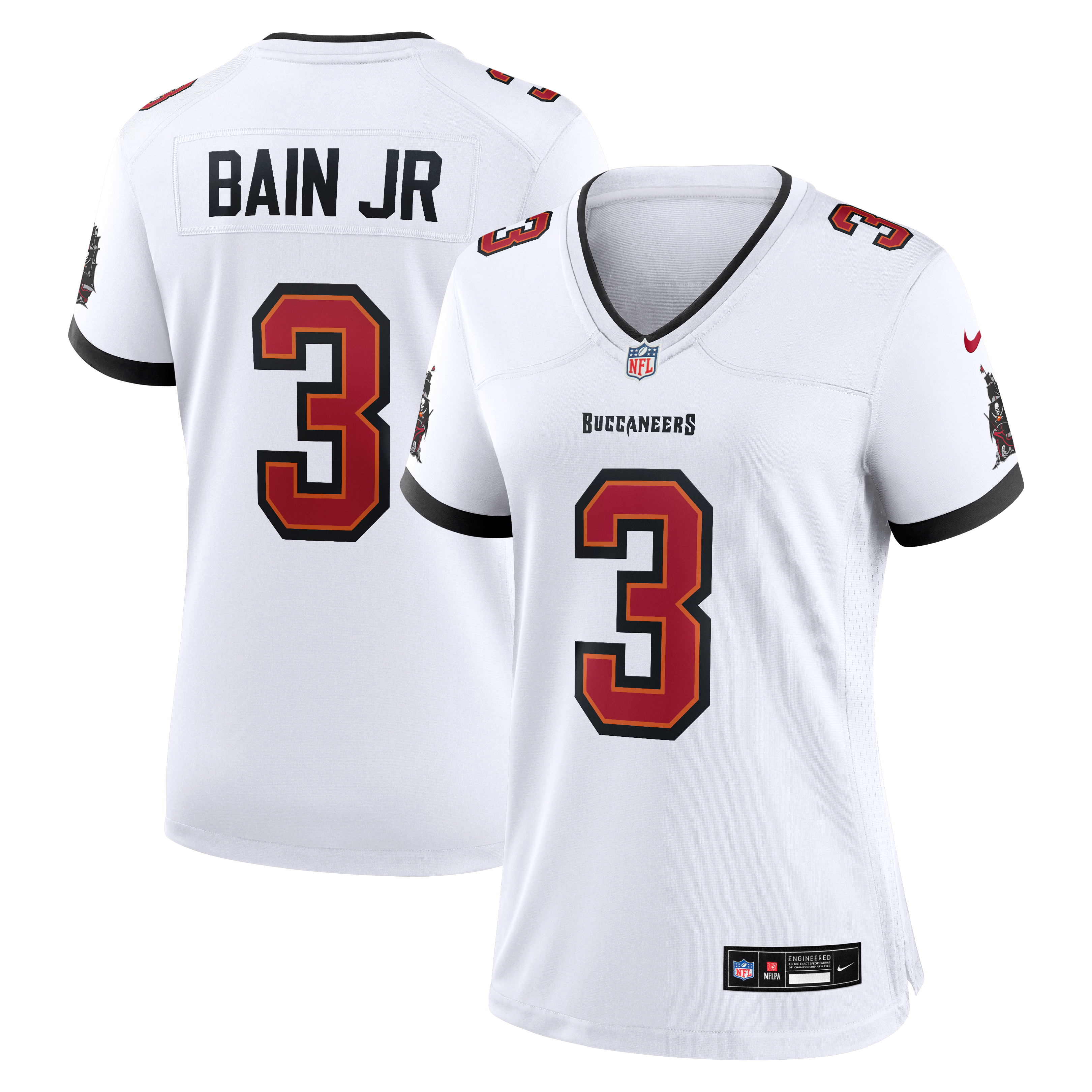 Maillot de match Nike Rueben Bain Jr. blanc pour femme, Tampa Bay Buccaneers