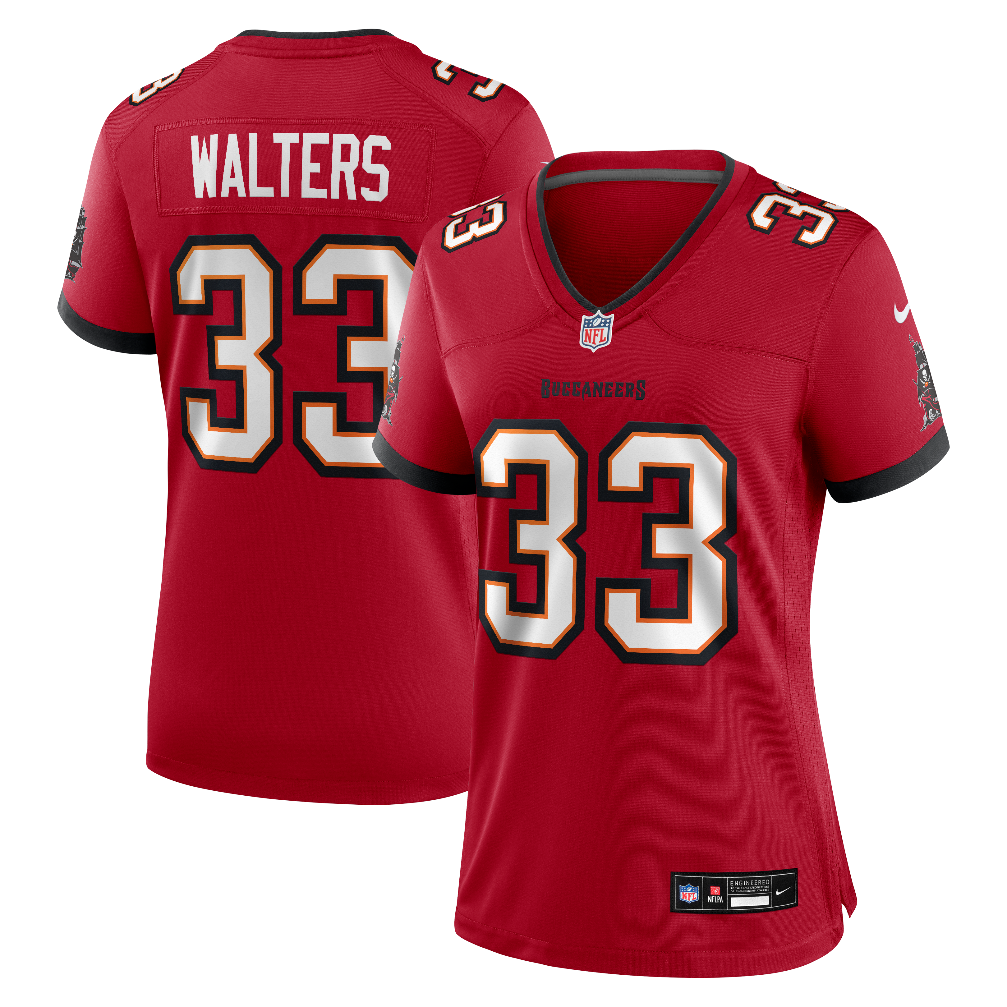 Women's Nike Silas Walters Red Tampa Bay Buccaneers Team Game Jersey