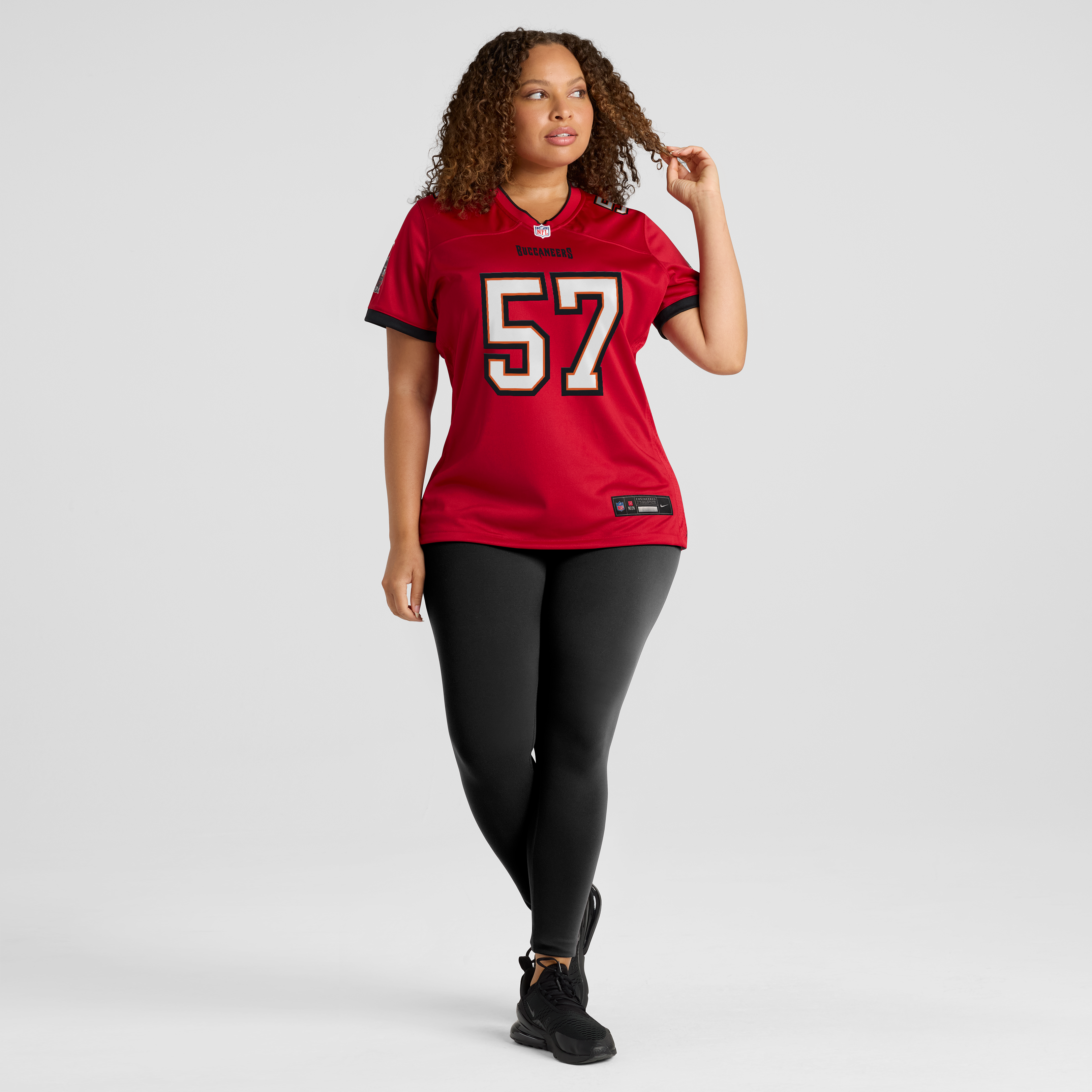 Maillot de match Nike Yasir Holmes rouge des Buccaneers Tampa Bay pour femmes