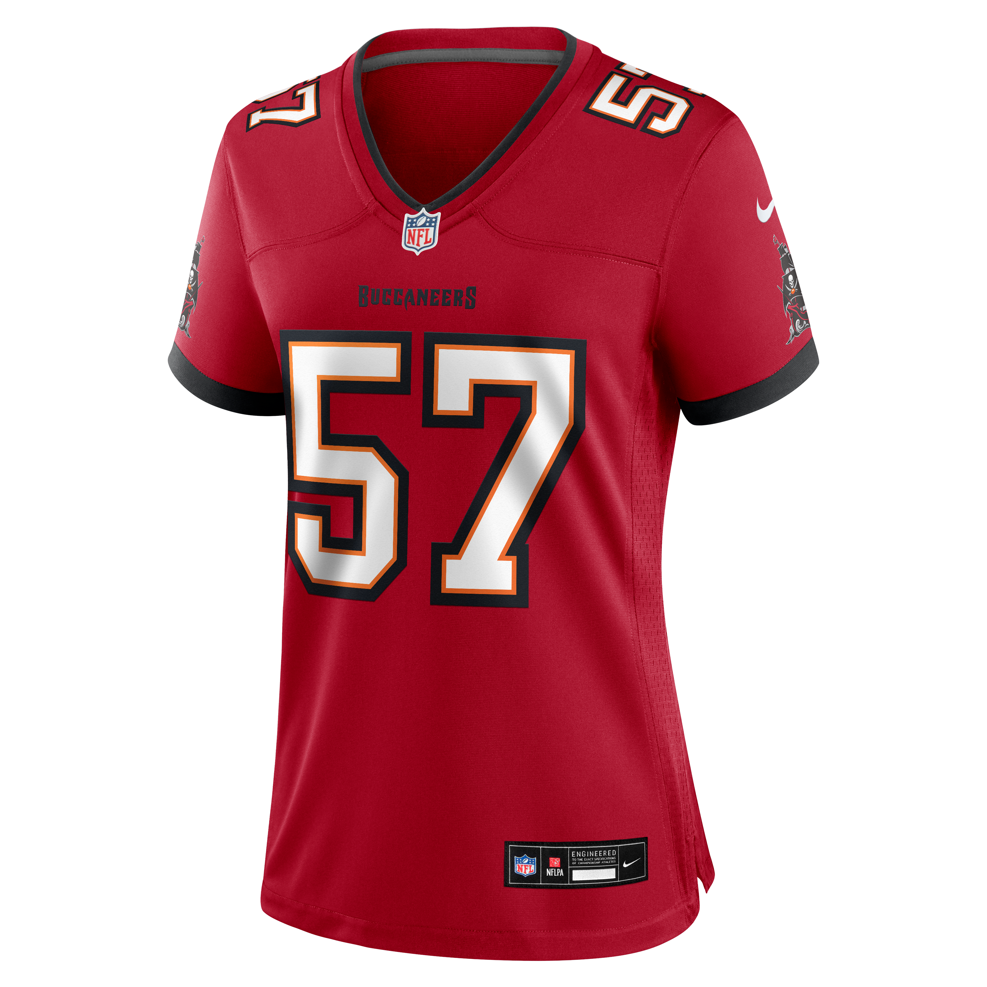 Maillot de match Nike Yasir Holmes rouge des Buccaneers Tampa Bay pour femmes