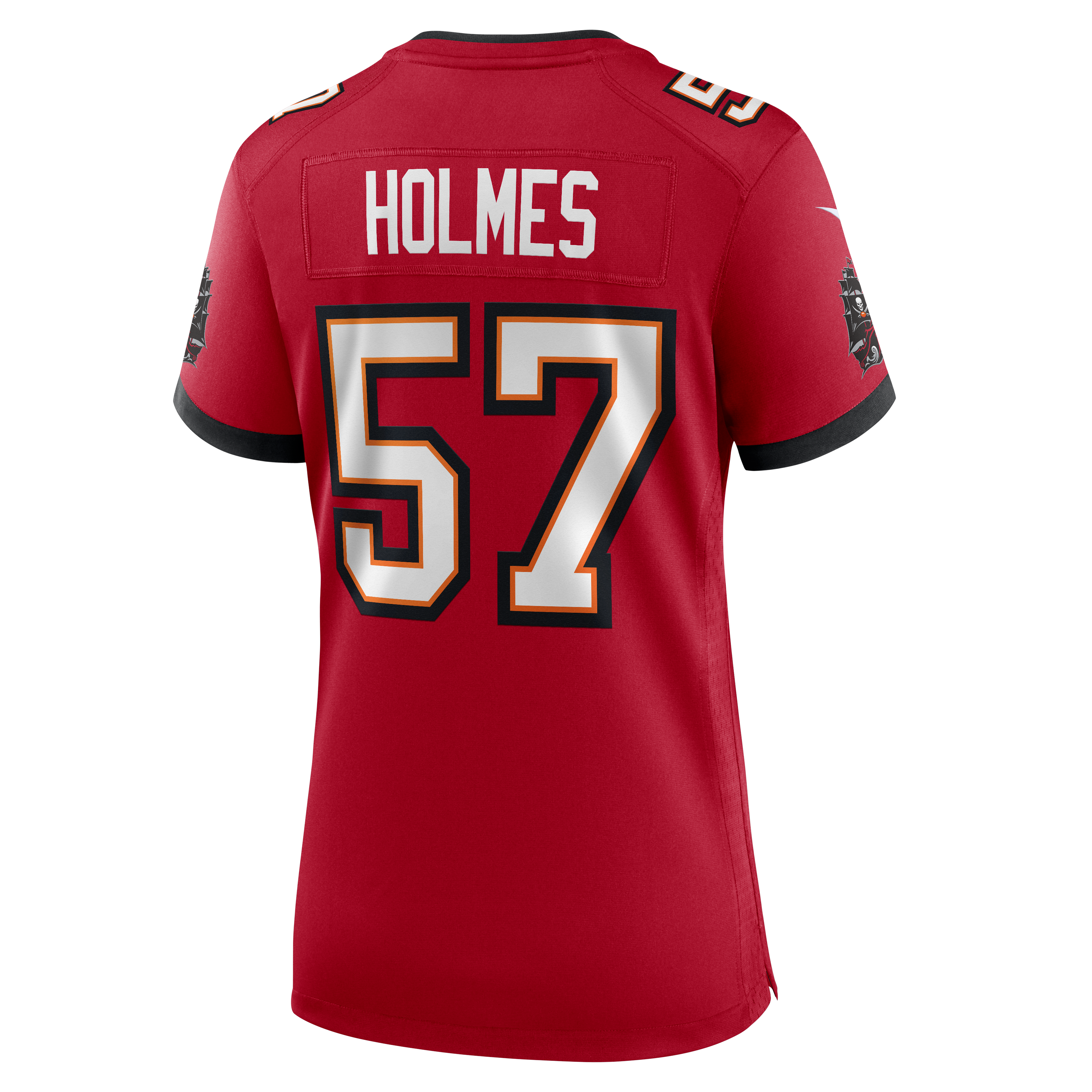 Maillot de match Nike Yasir Holmes rouge des Buccaneers Tampa Bay pour femmes
