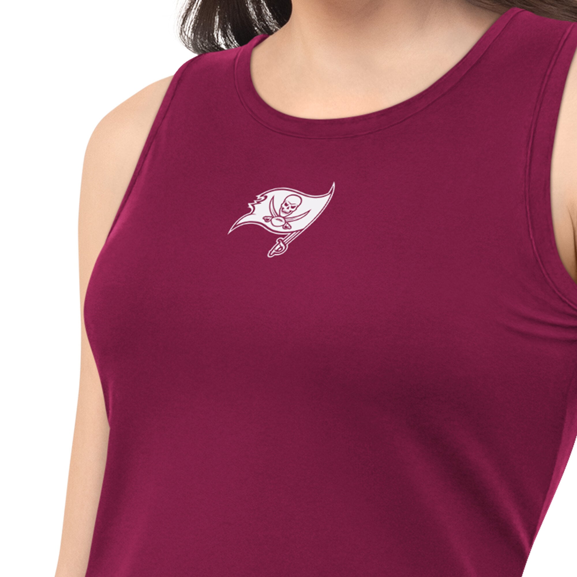 Women's  Starter Maroon Tampa Bay Buccaneers Athleisure Cropped Tank Top