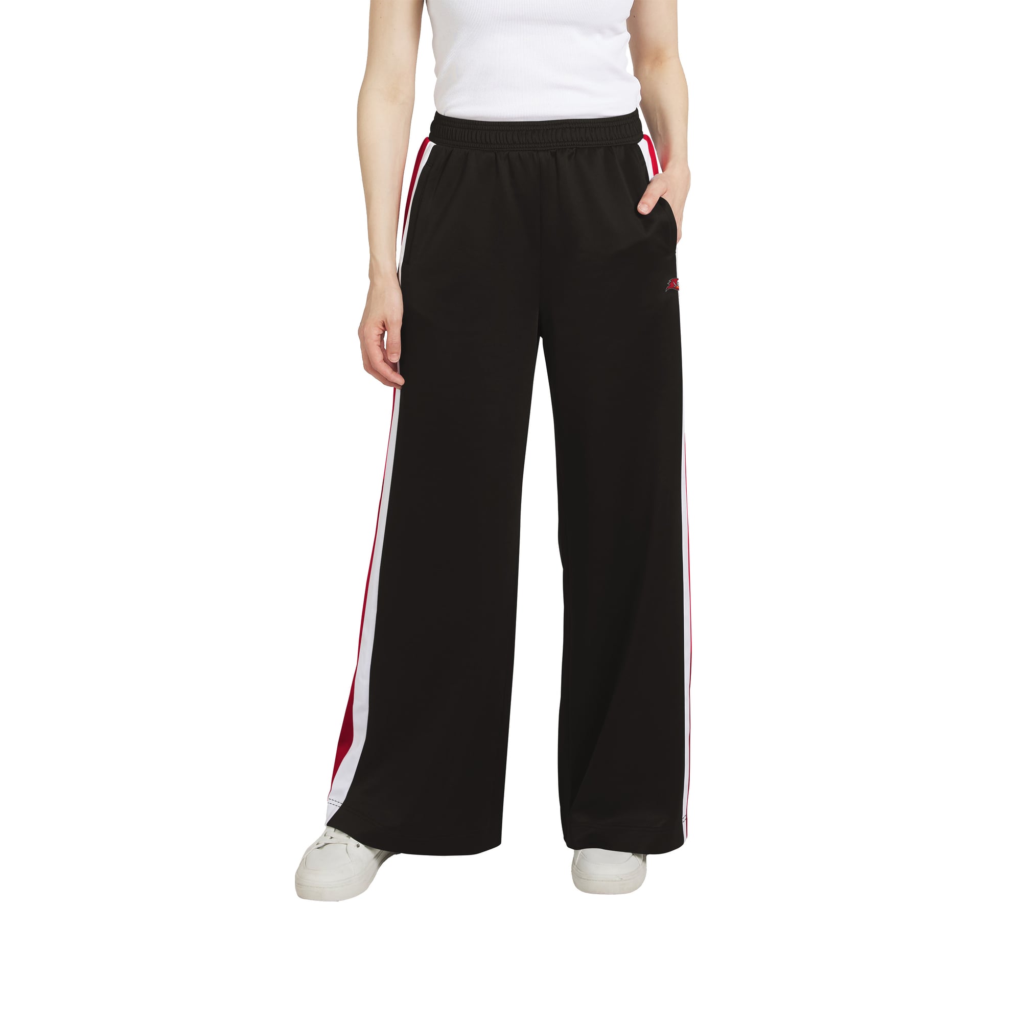 Pantalon de survêtement rayé noir Tampa Bay Buccaneers pour femmes la marque WEAR by Erin Andrews