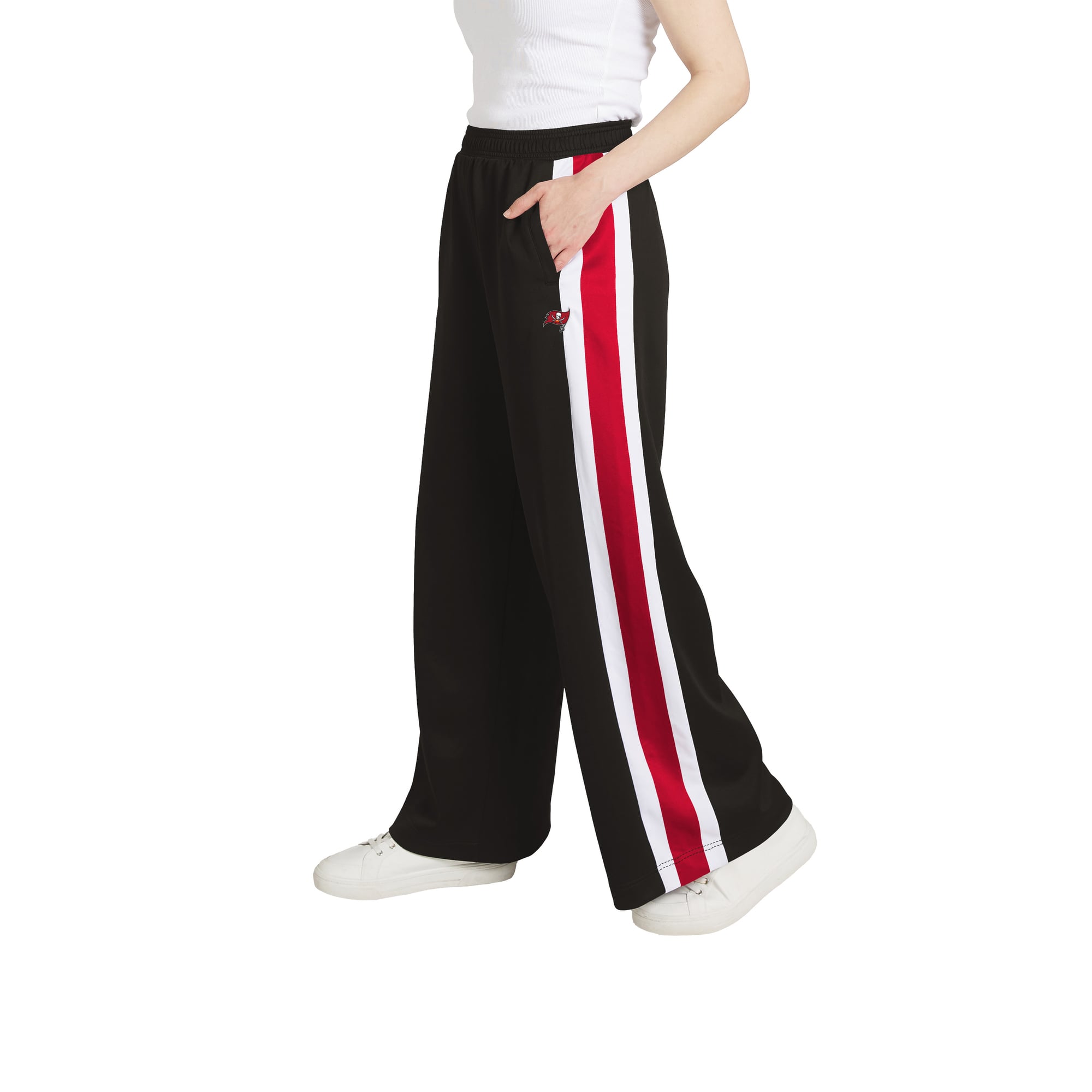 Pantalon de survêtement rayé noir Tampa Bay Buccaneers pour femmes la marque WEAR by Erin Andrews