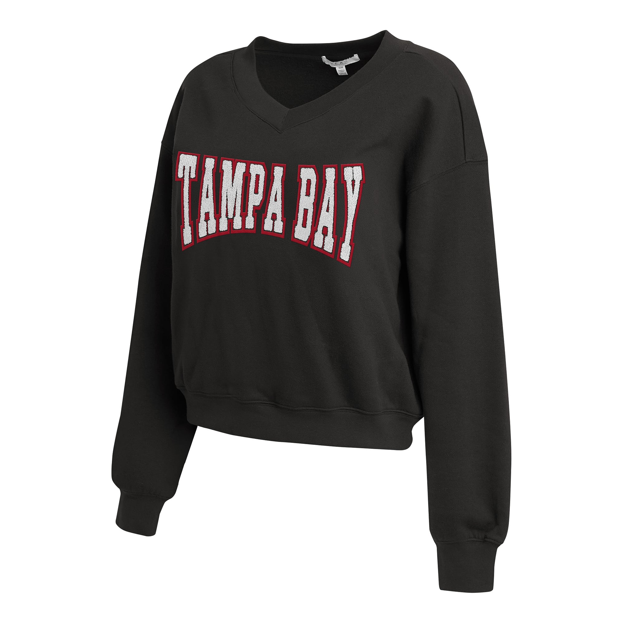 Women's WEAR by Erin Andrews Pewter Tampa Bay Buccaneers Fleece V-Neck Lounge Set