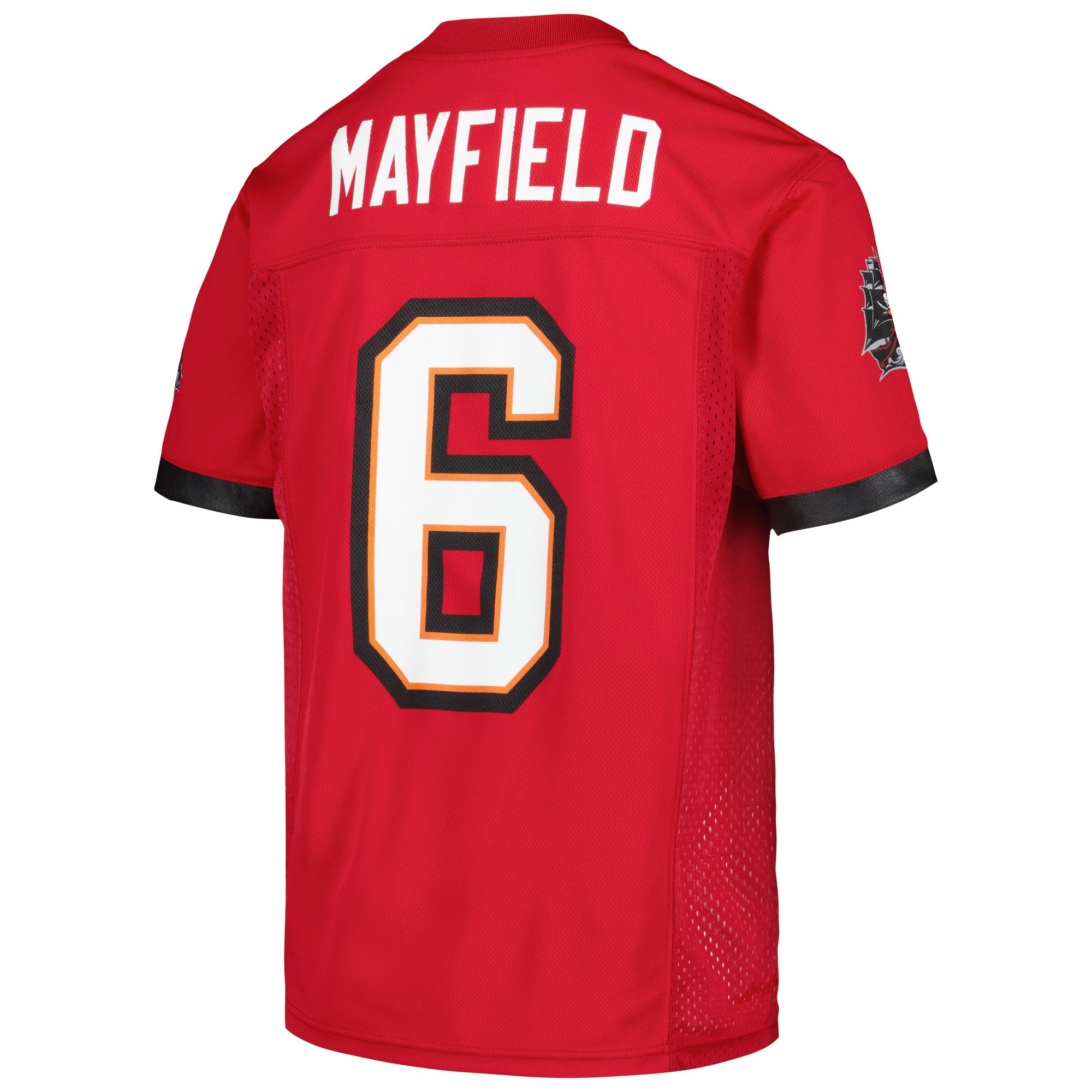 Maillot réplique pour enfant de Baker Mayfield, rouge, des Buccaneers Tampa Bay