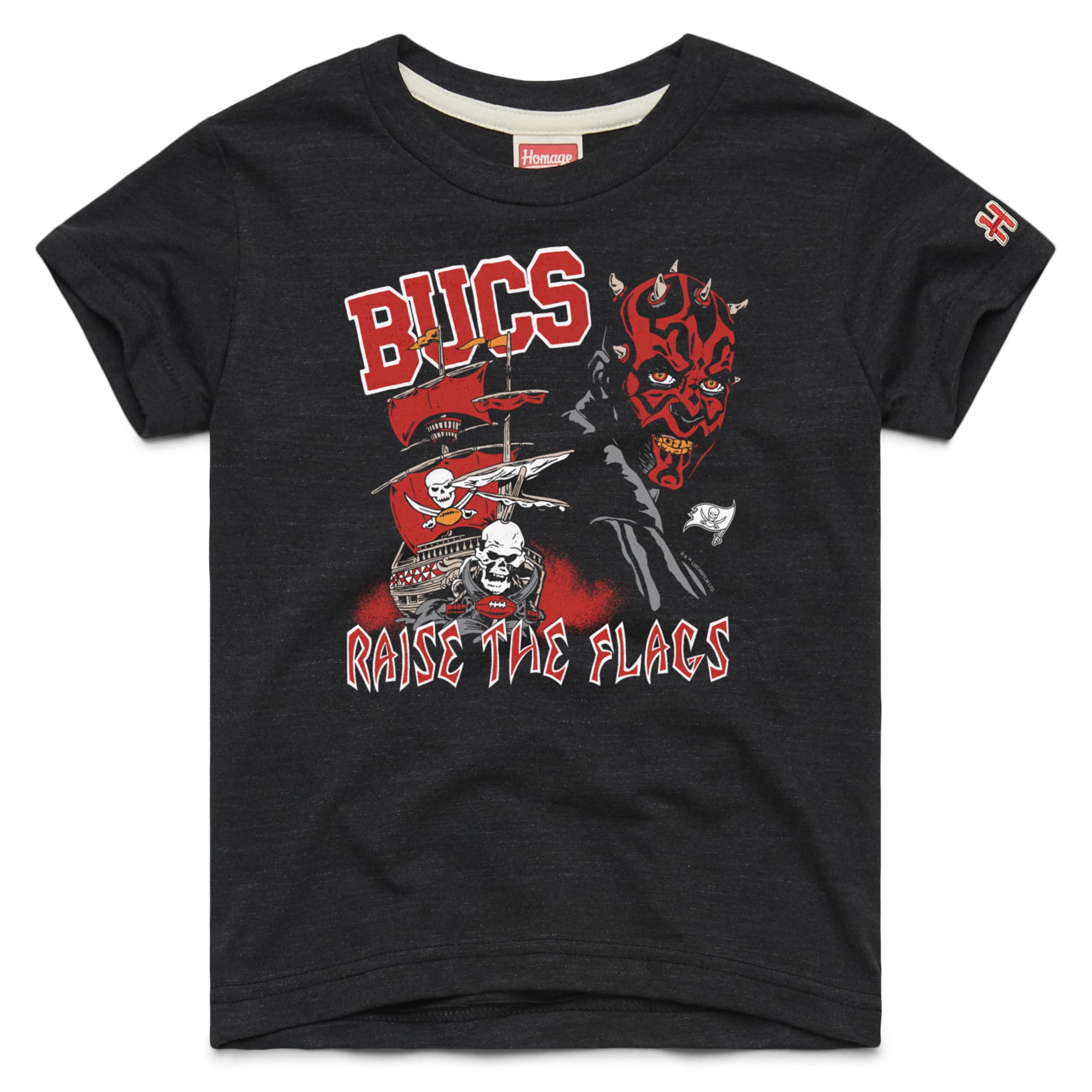 T-shirt noir hommage jeunesse Tampa Bay Buccaneers Star Wars x NFL Tri-Blend