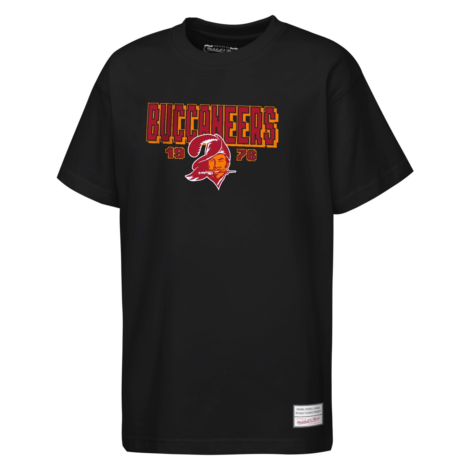 Youth Mitchell & Ness Black Tampa Bay Buccaneers Retro Arcade T-Shirt