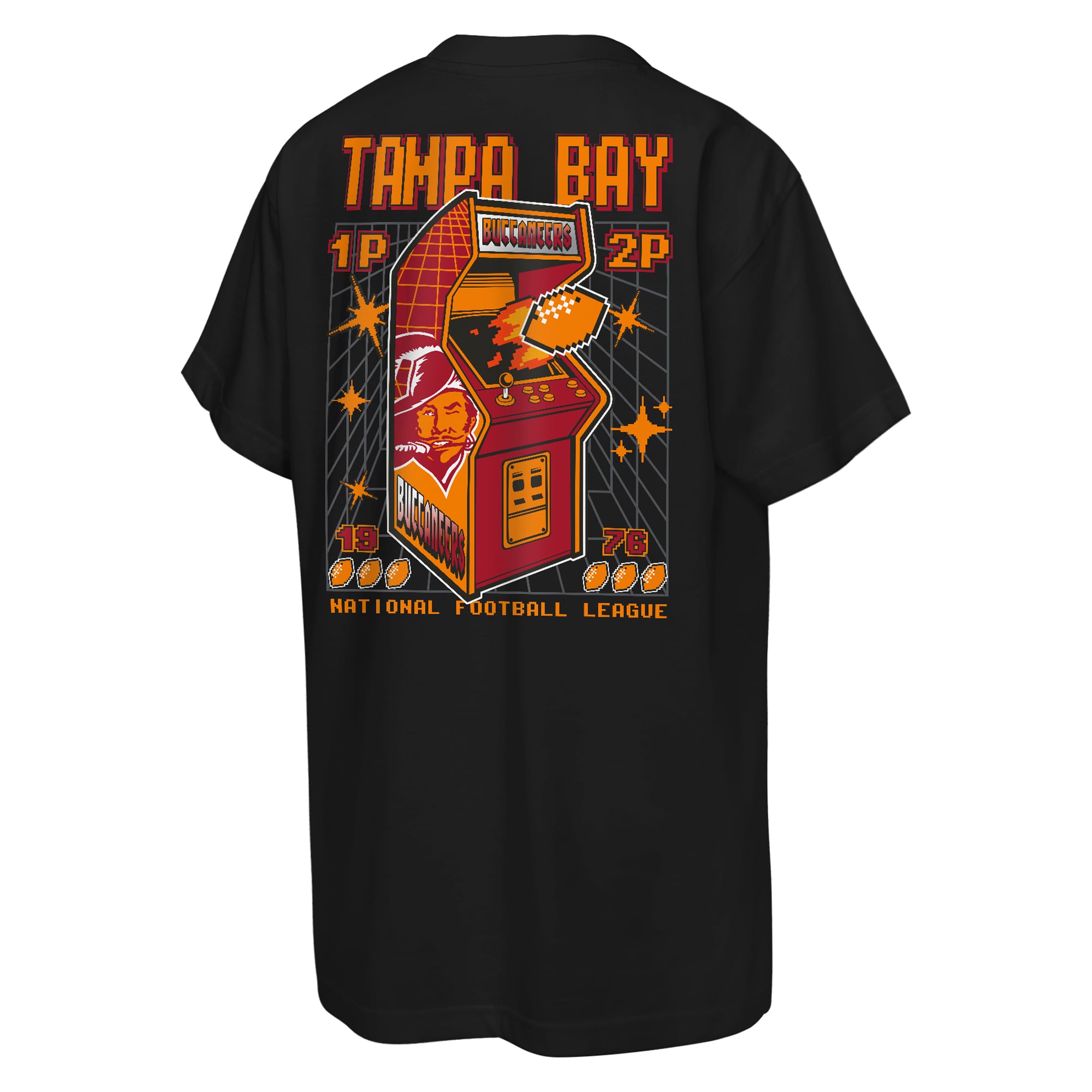 Youth Mitchell & Ness Black Tampa Bay Buccaneers Retro Arcade T-Shirt