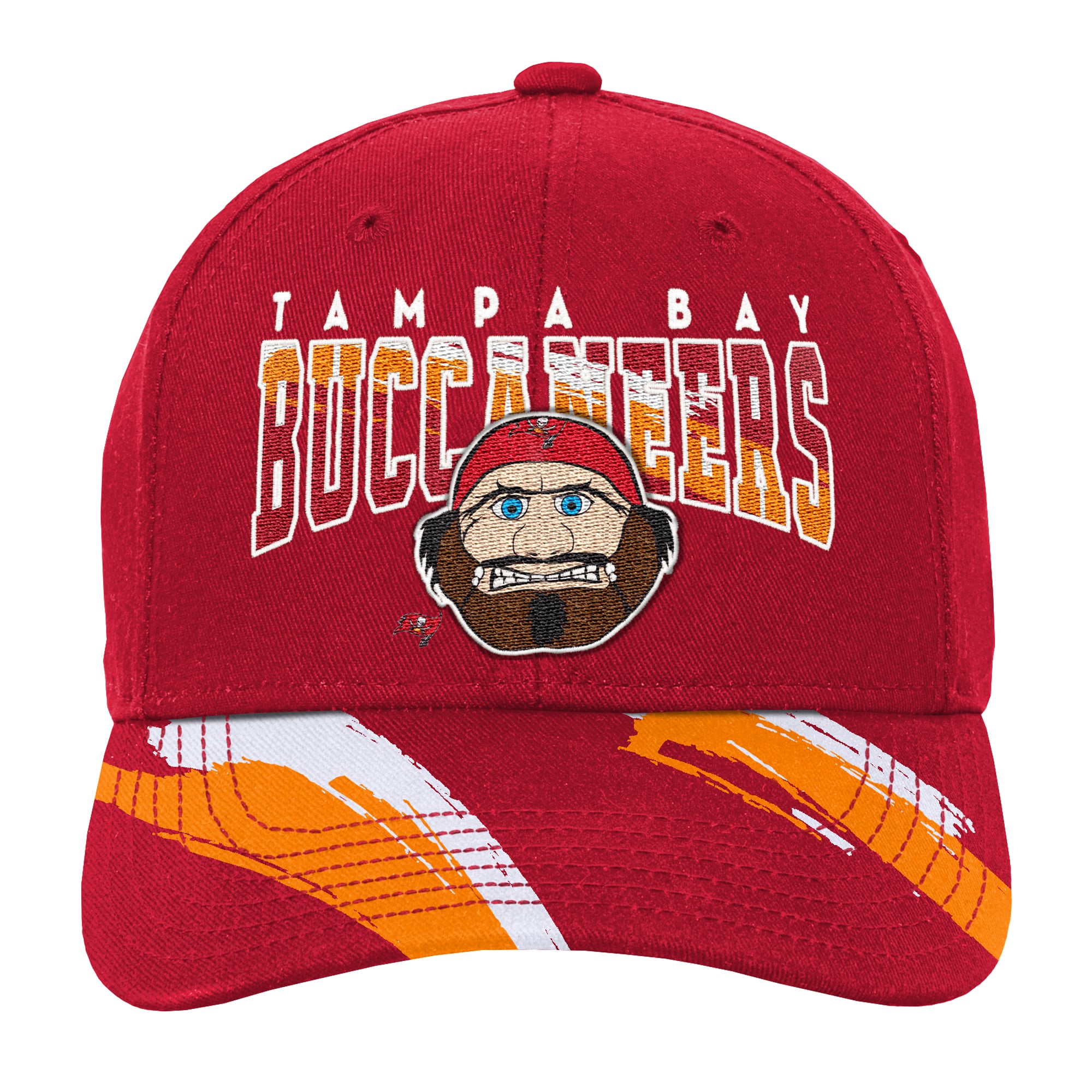 Youth Mitchell & Ness Red Tampa Bay Buccaneers Big Head Pro Crown Snapback Hat