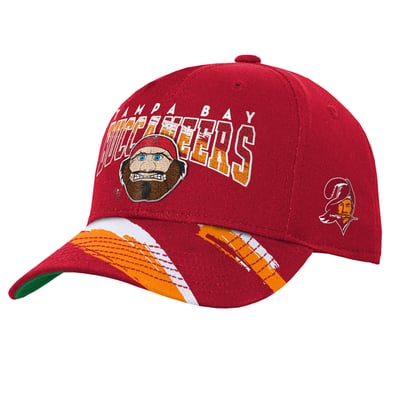 Tampa Bay Buccaneers Mitchell & Ness Youth Big Head Pro Crown Snapback Hat - Red
