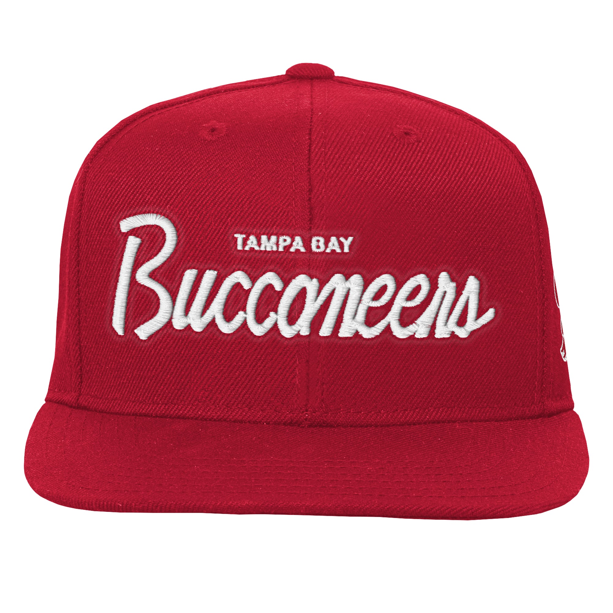 Youth Mitchell & Ness Red Tampa Bay Buccaneers Head Coach Flat Brim Snapback Hat