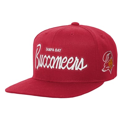 Tampa Bay Buccaneers Mitchell & Ness Youth Head Coach Flat Brim Snapback Hat - Red
