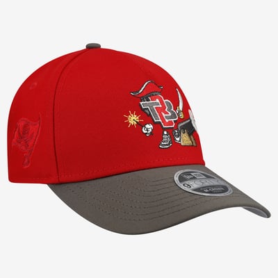 Tampa Bay Buccaneers New Era Youth Cartoon 9FORTY A-Frame Adjustable Hat - Red
