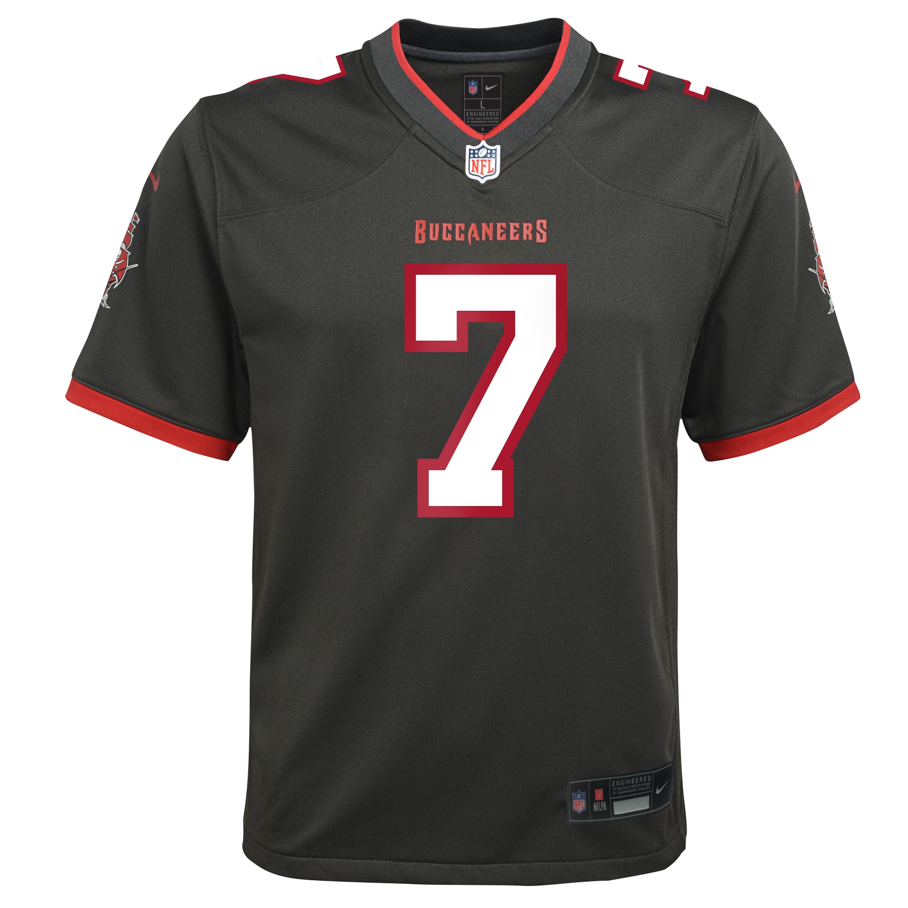 Maillot de match alternatif Nike Bucky Irving Pewter des Buccaneers Tampa Bay pour jeunes