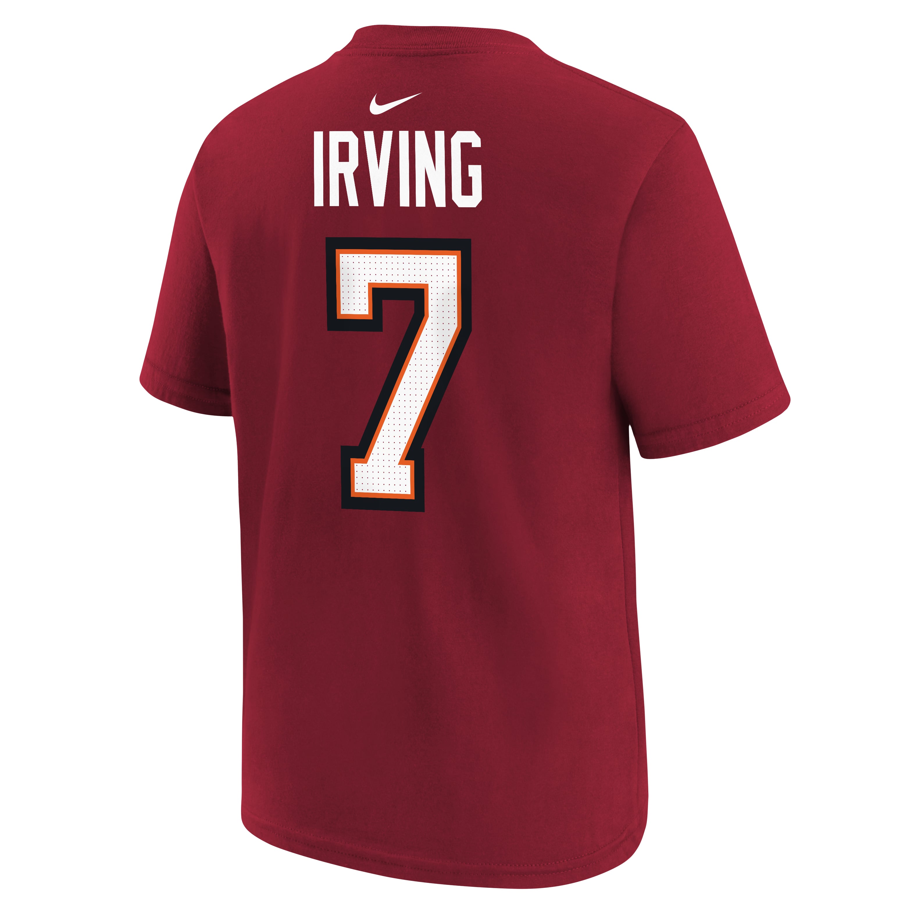 T-shirt Nike pour enfant avec le nom et numéro du joueur Bucky Irving des Buccaneers de Tampa Bay (rouge)