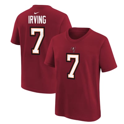 Bucky Irving Tampa Bay Buccaneers Nike Youth Player Name & Number T-Shirt - Red