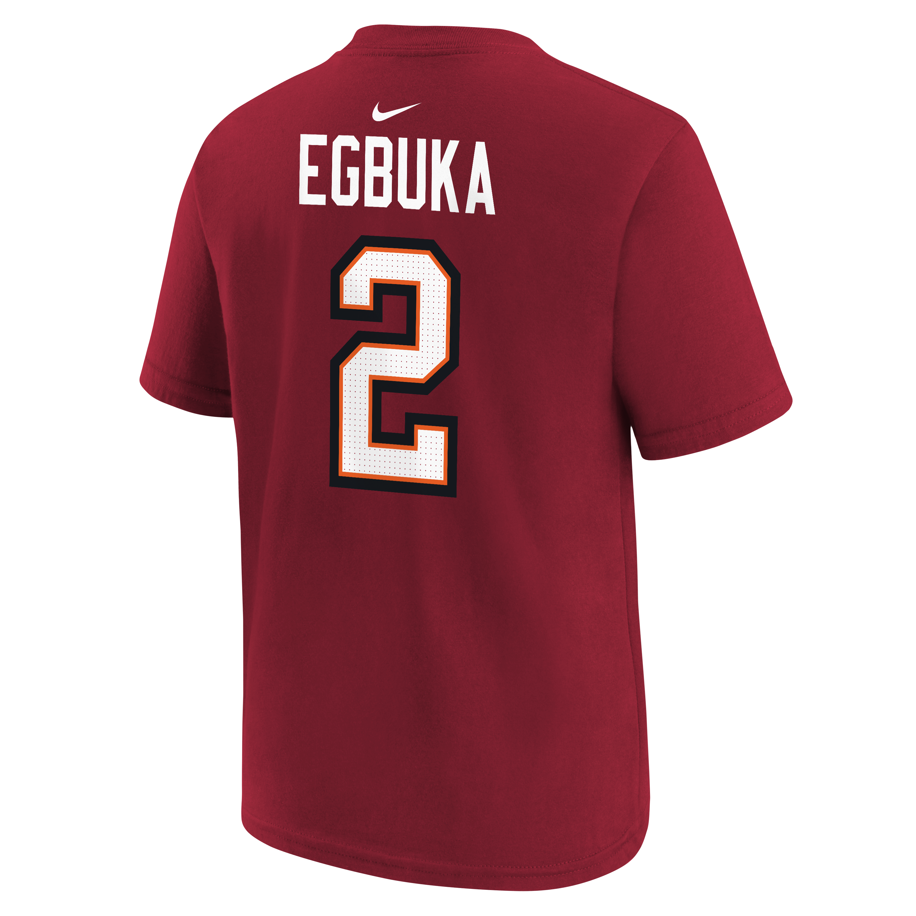 T-shirt Nike pour enfant Emeka Egbuka rouge des Buccaneers de Tampa Bay, avec nom et numéro du joueur