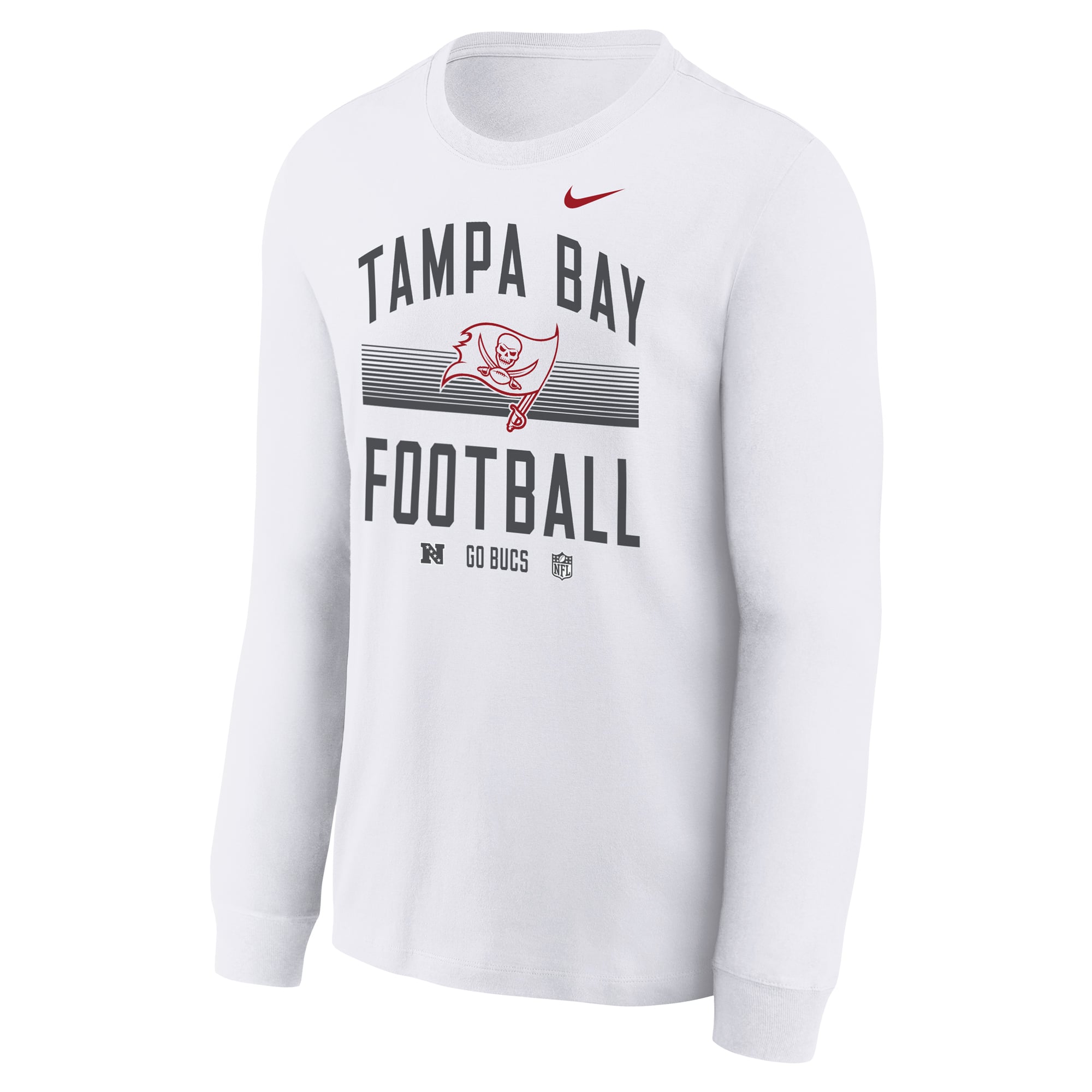 T-shirt à manches longues Nike Essential blanc Tampa Bay Buccaneers pour jeunes